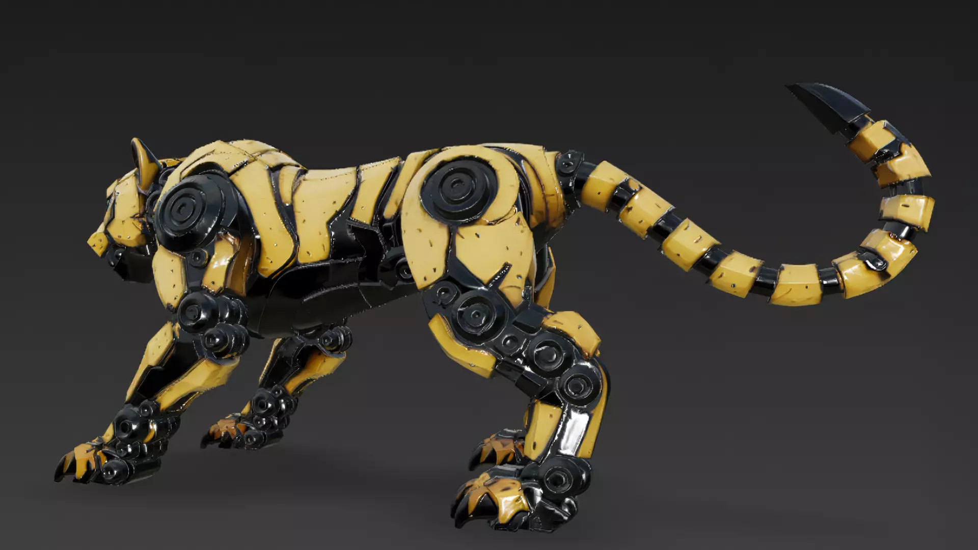 Realistic Yellow Slot Machine Robot PBR 3D Model 3D model_2