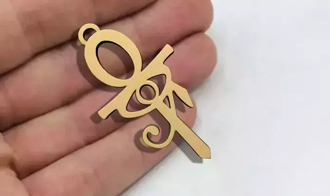 EYE OF HORUS ANKH CROSS ANCIENT EGYPT B 3D print model