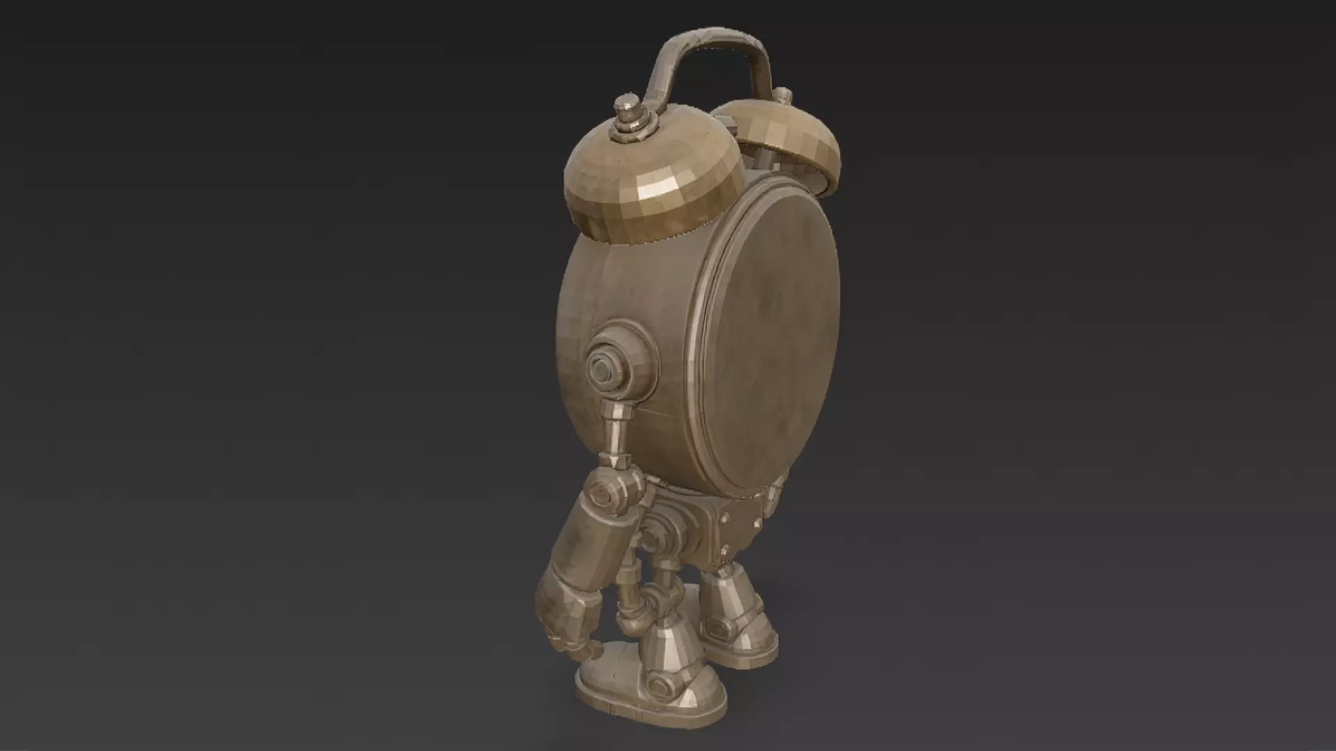 Sci-Fi Alarm Clock Robot PBR 3D Model 3D model_2
