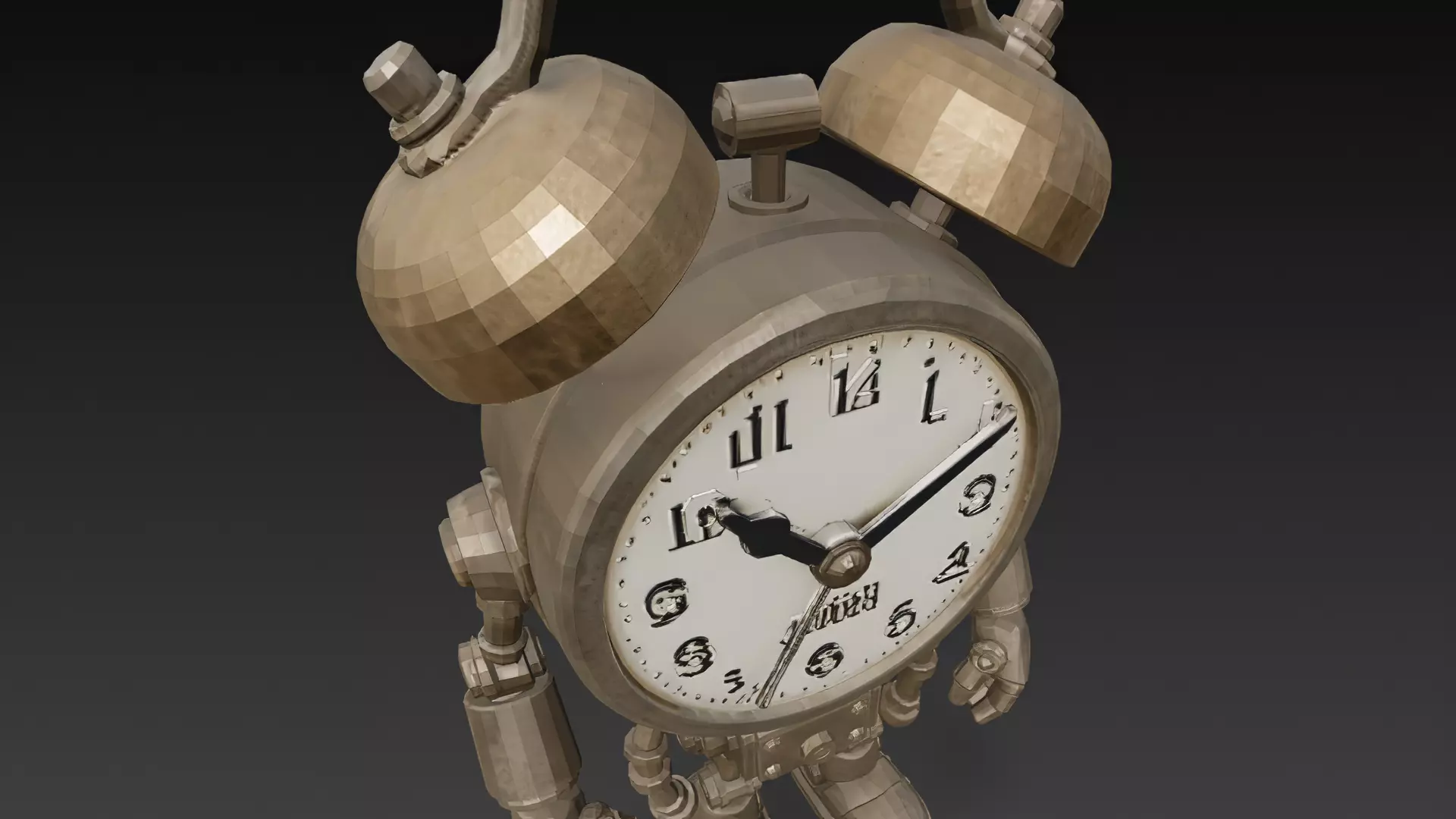 Sci-Fi Alarm Clock Robot PBR 3D Model 3D model_7
