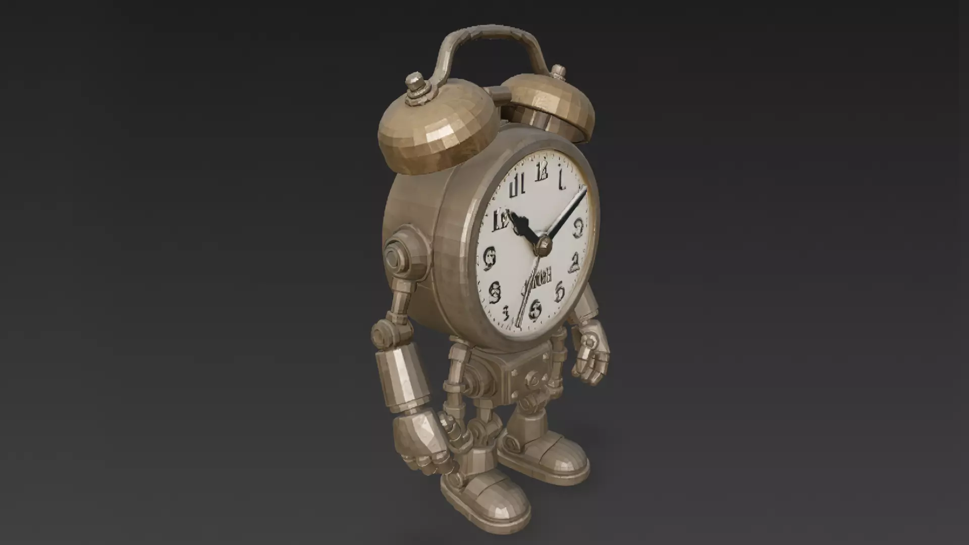 Sci-Fi Alarm Clock Robot PBR 3D Model 3D model_4