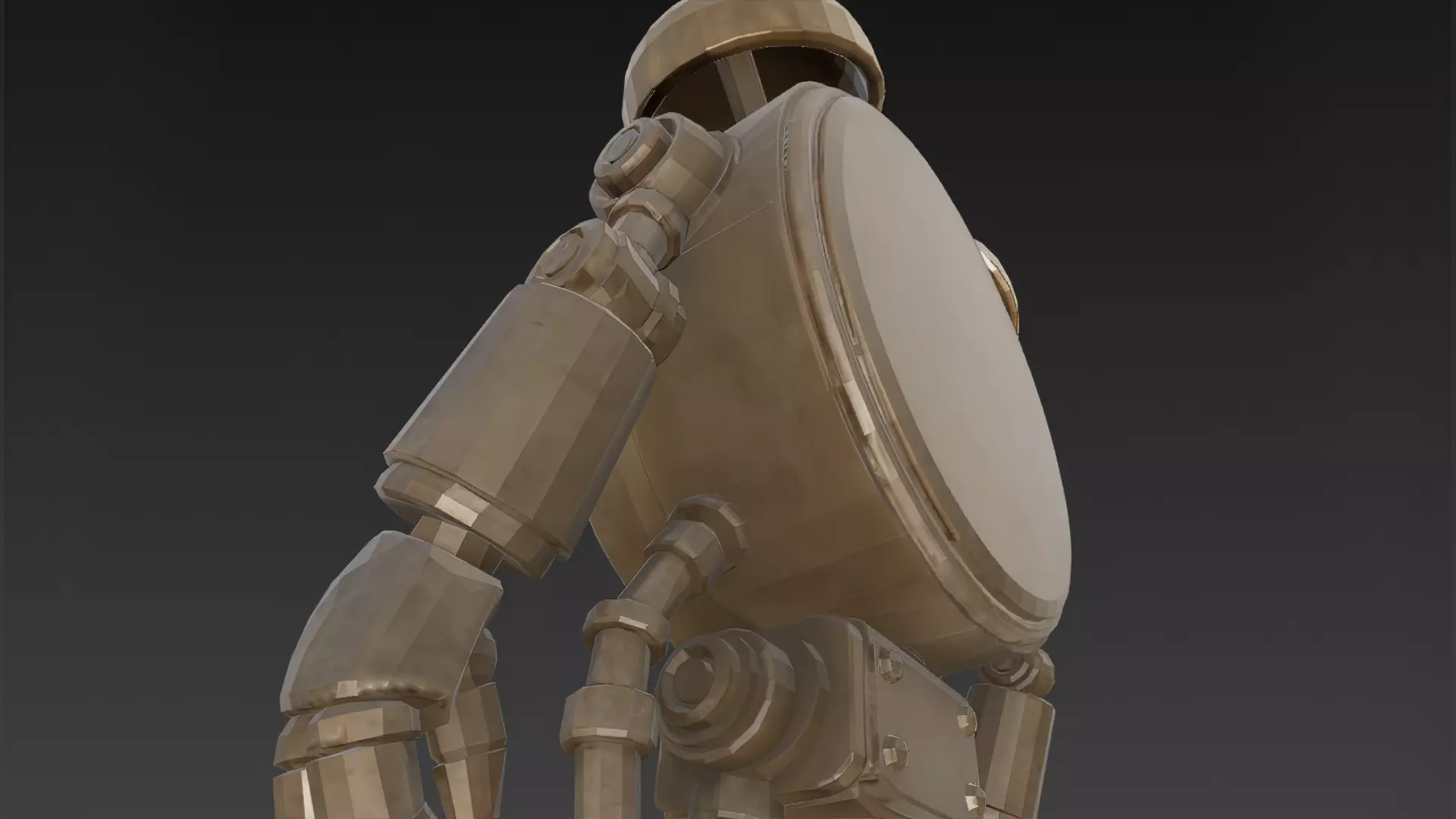 Sci-Fi Alarm Clock Robot PBR 3D Model 3D model_6