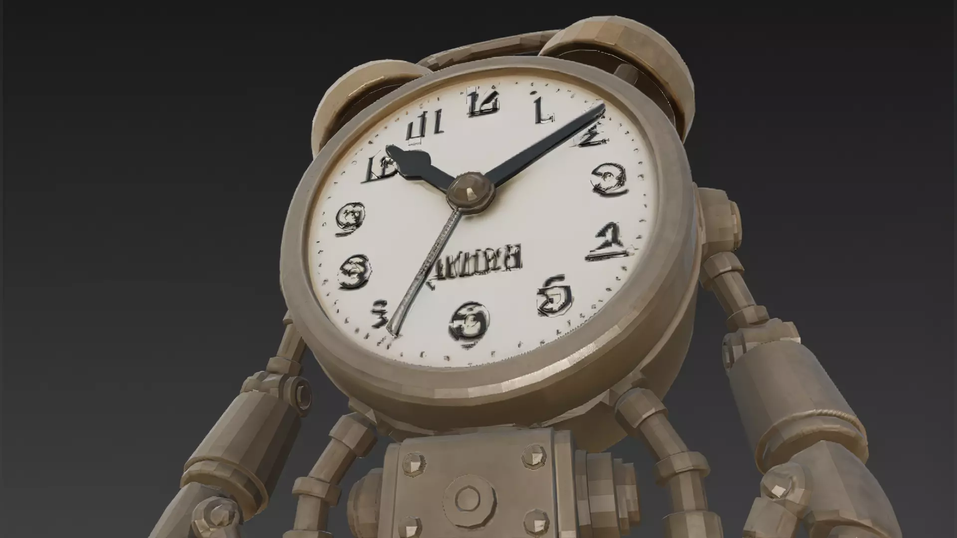 Sci-Fi Alarm Clock Robot PBR 3D Model 3D model_5