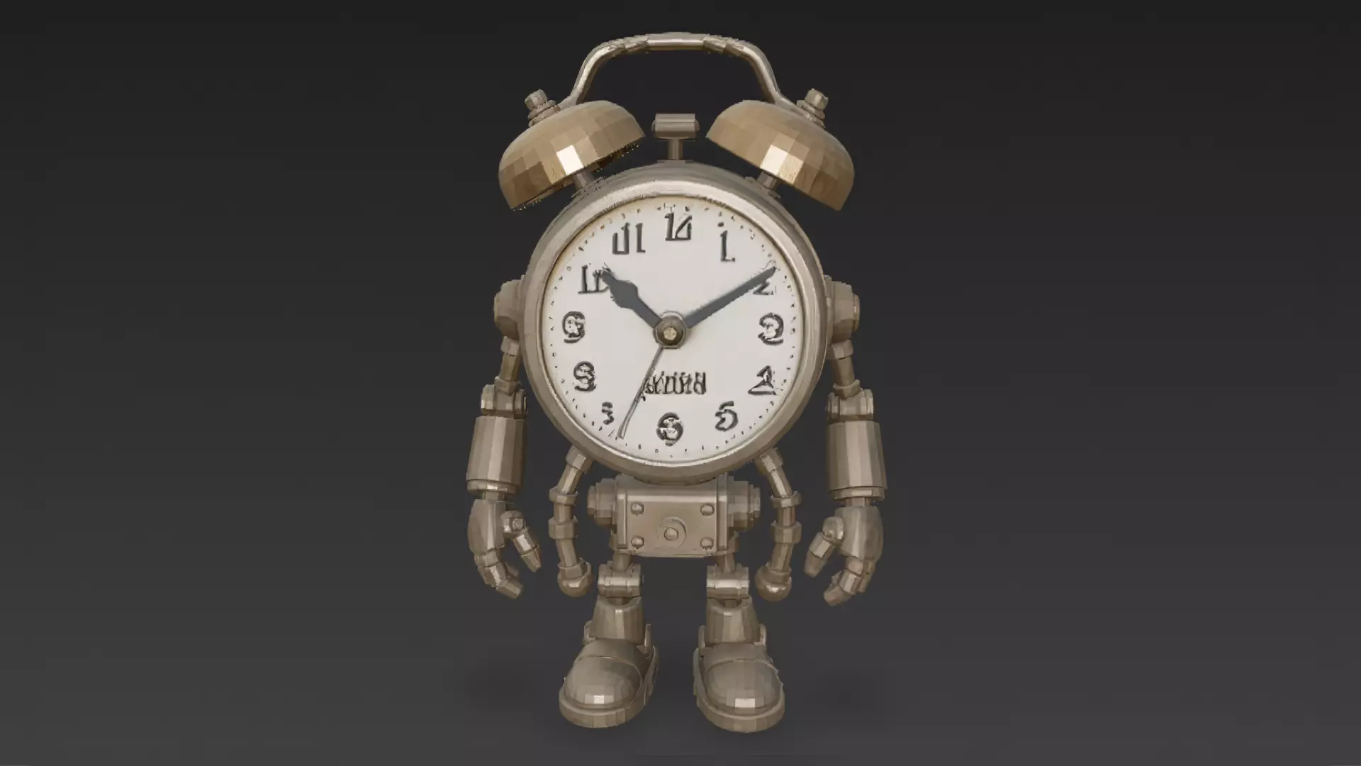 Sci-Fi Alarm Clock Robot PBR 3D Model 3D model_1