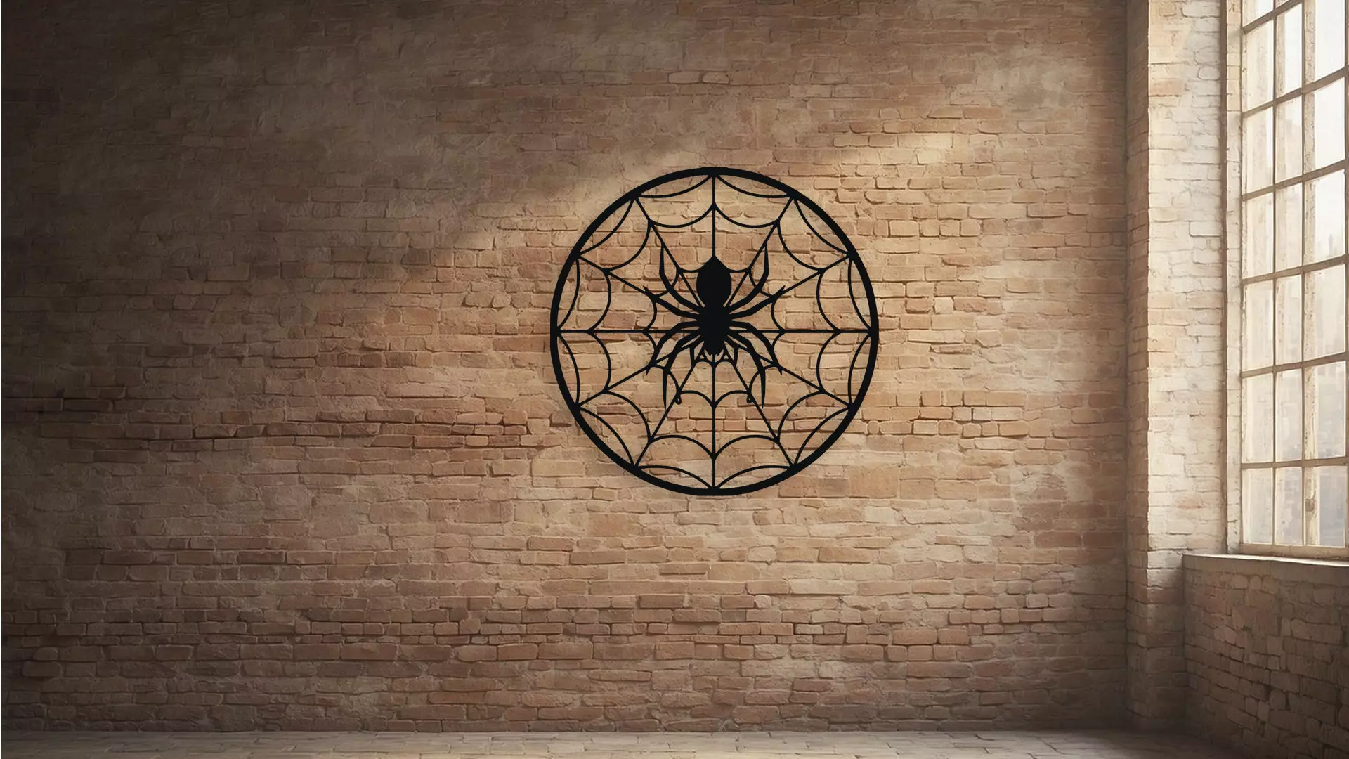 Spider Web Wall Decor Art 3D model_2