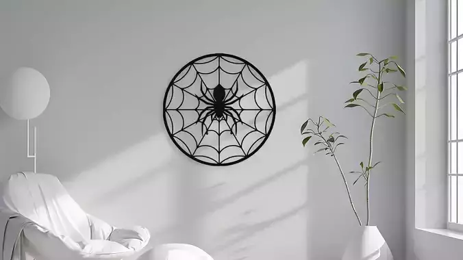 Spider Web Wall Decor Art