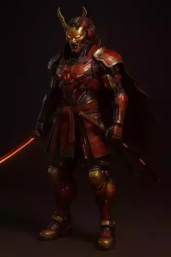 Shadow Ronin  Inferno Ascension  EX Version Low-poly 3D model