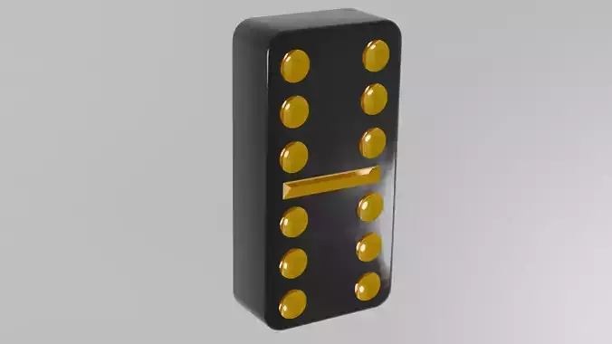 black and gold domino piece 28
