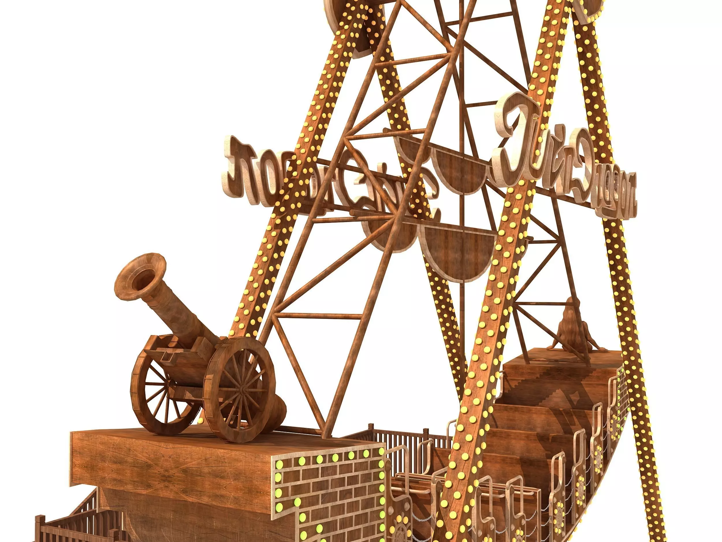 pirate ship ride 3D model_3