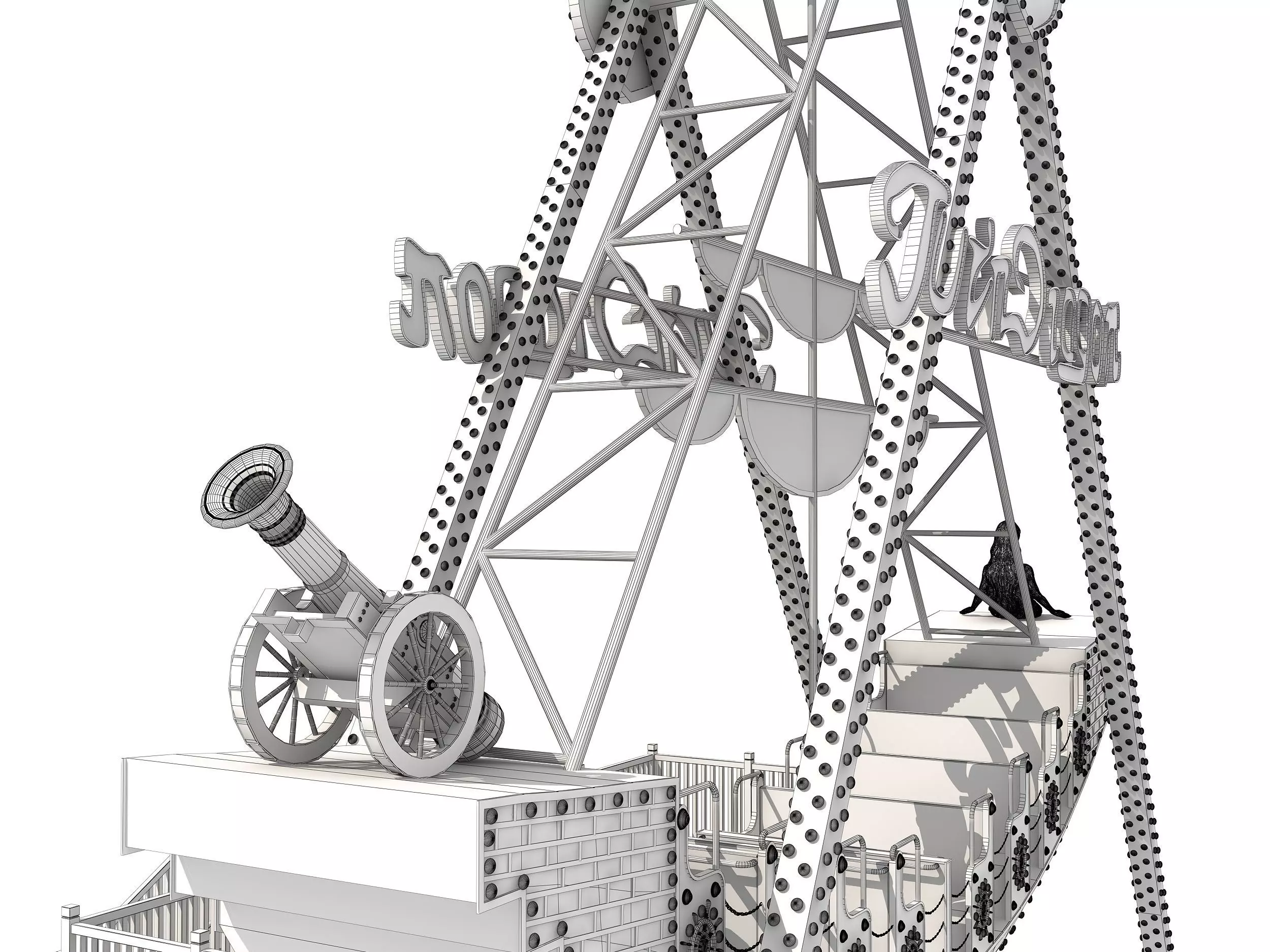 pirate ship ride 3D model_8