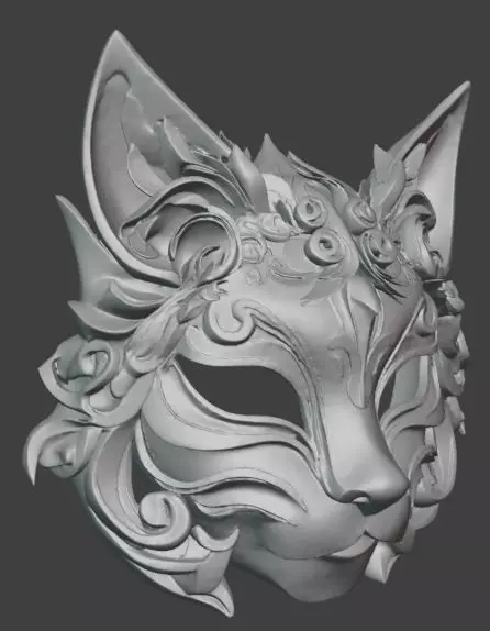 Cat Masquerade Mask Fantasy for Party Cosplay and 3D Printing 3D print model_4