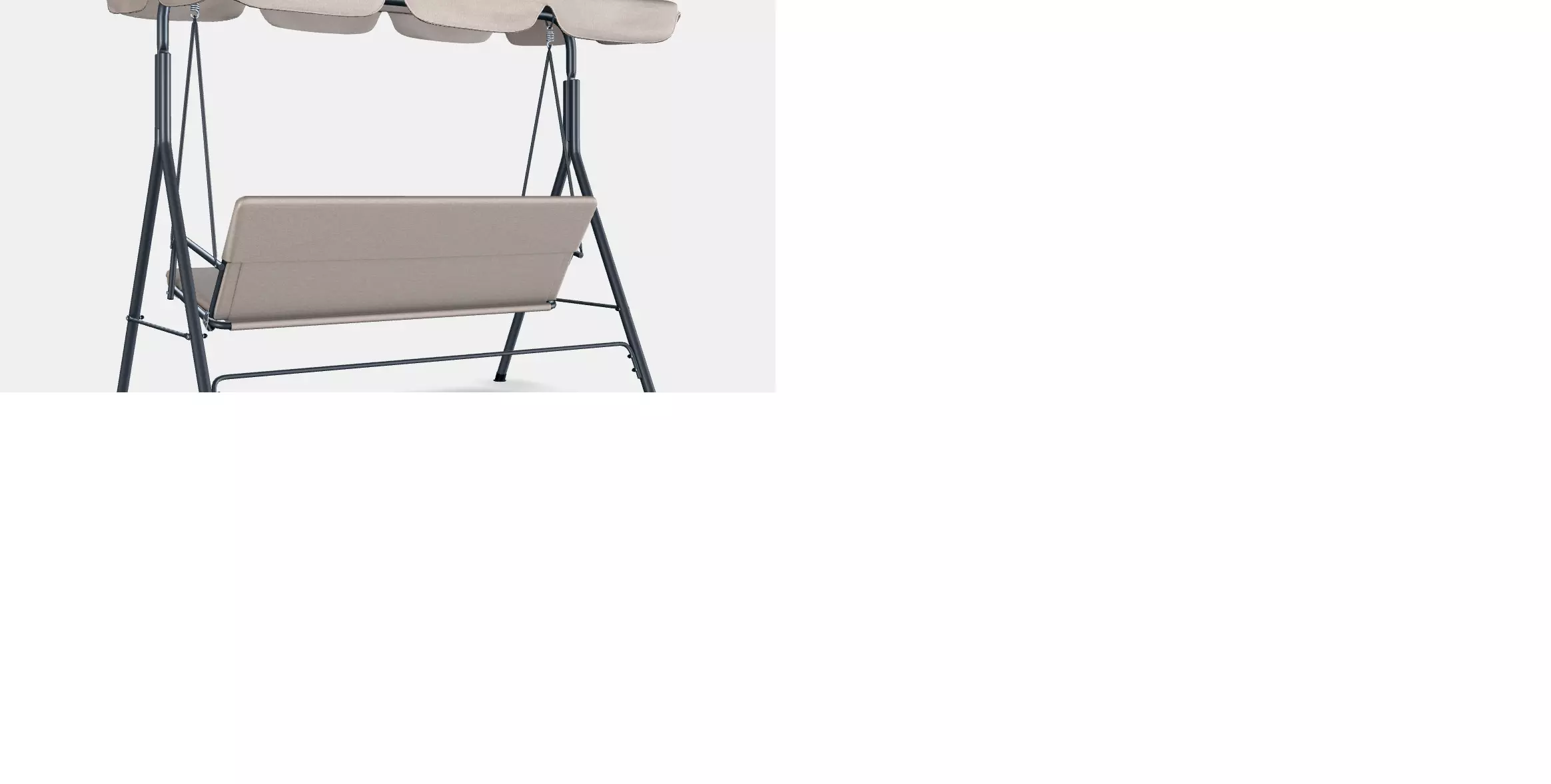 Serenita garden swing bed 2 3D model_2