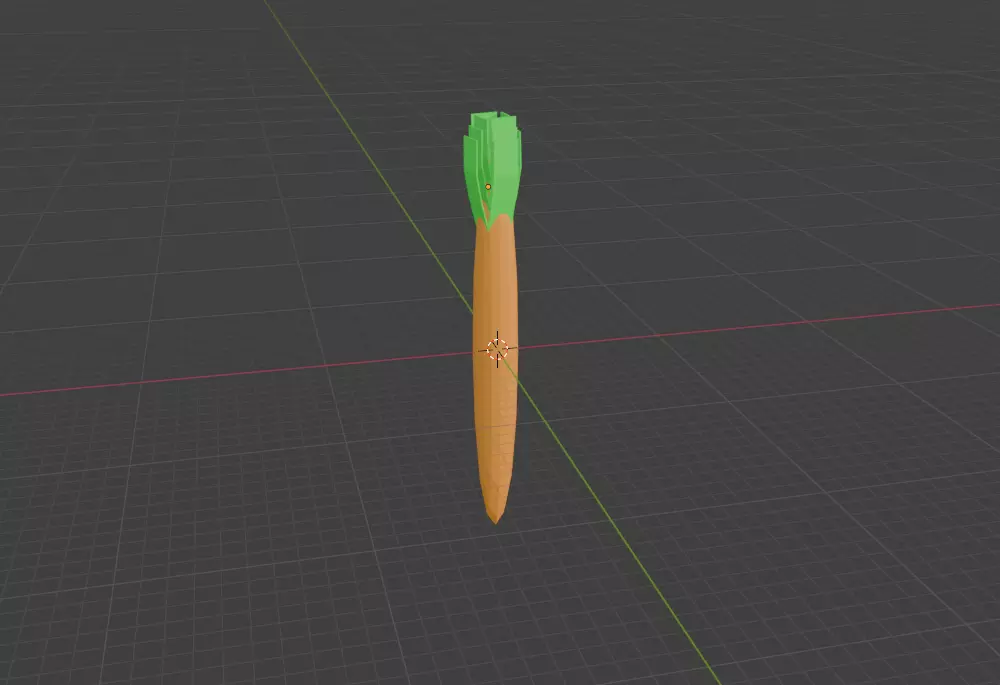 Low rez carrot blender file 3D print model