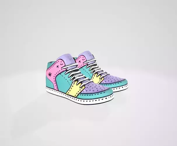 3D Sports Shoes Model Realistic Sneakers 3D model 3D Sports Shoes Model Realistic Sneakers 3D model