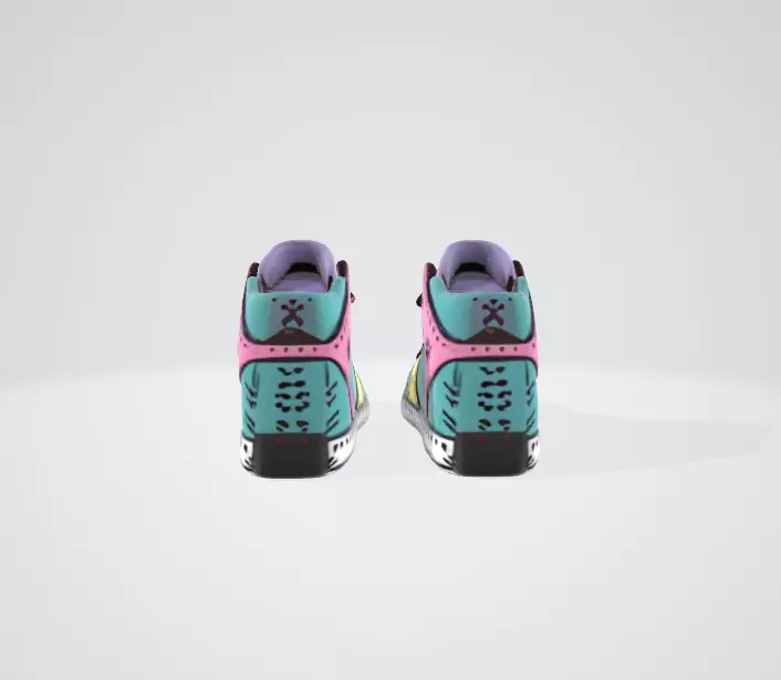 3D Sports Shoes Model Realistic Sneakers 3D model_5