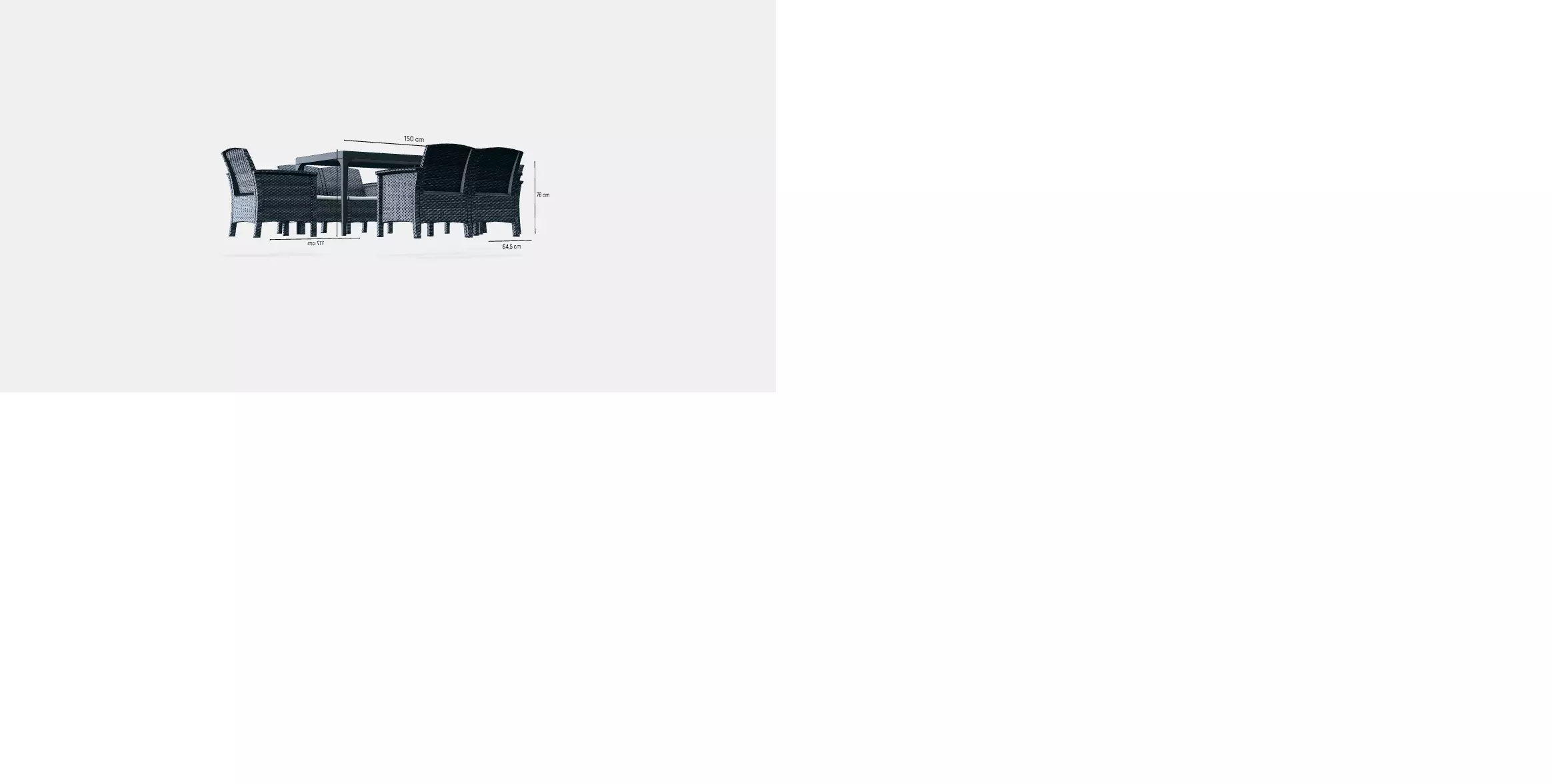 Venus III Big 6 seater garden furniture set - Ge 3D model