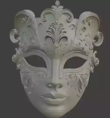 Venetian Carnival Mask Masquerade Costume Prop 3D print model Venetian Carnival Mask Masquerade Costume Prop 3D print model