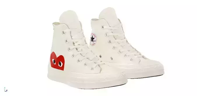 CDG X Converse 1970s green hi red