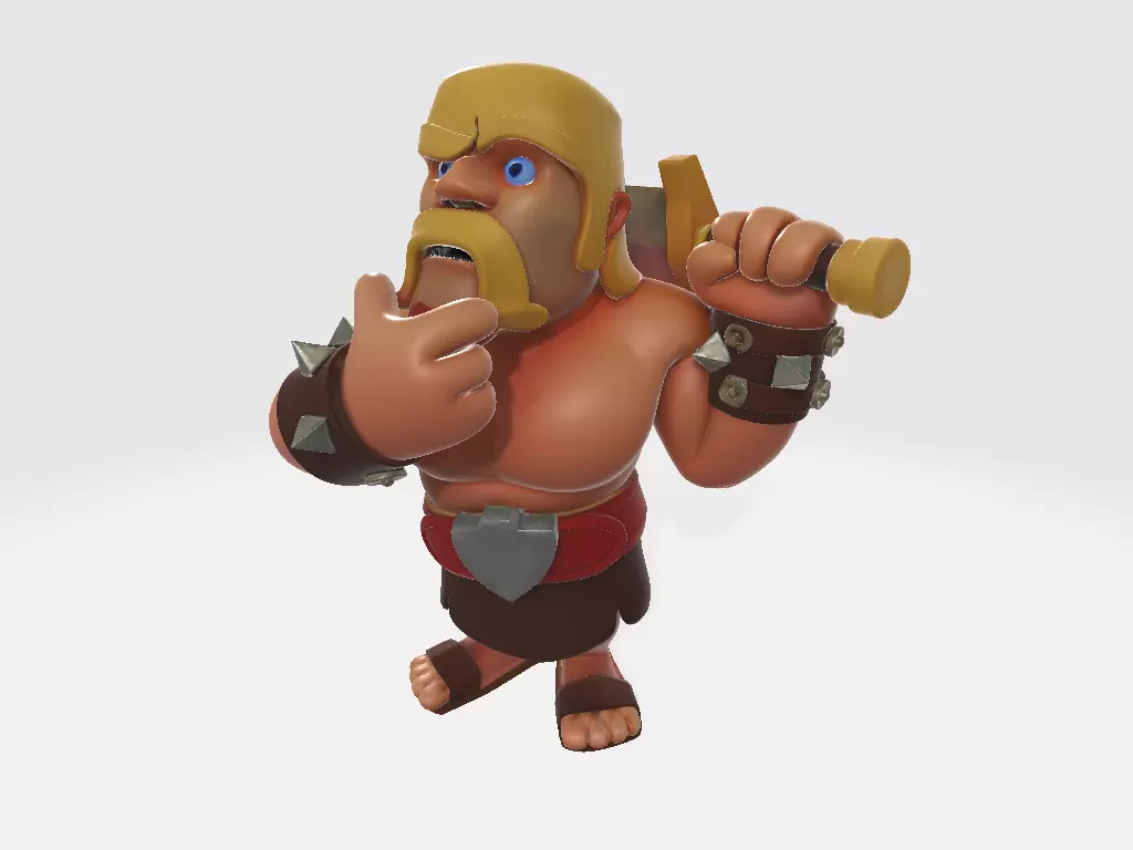 Clash of Clans - Barbarian 3D print model_1