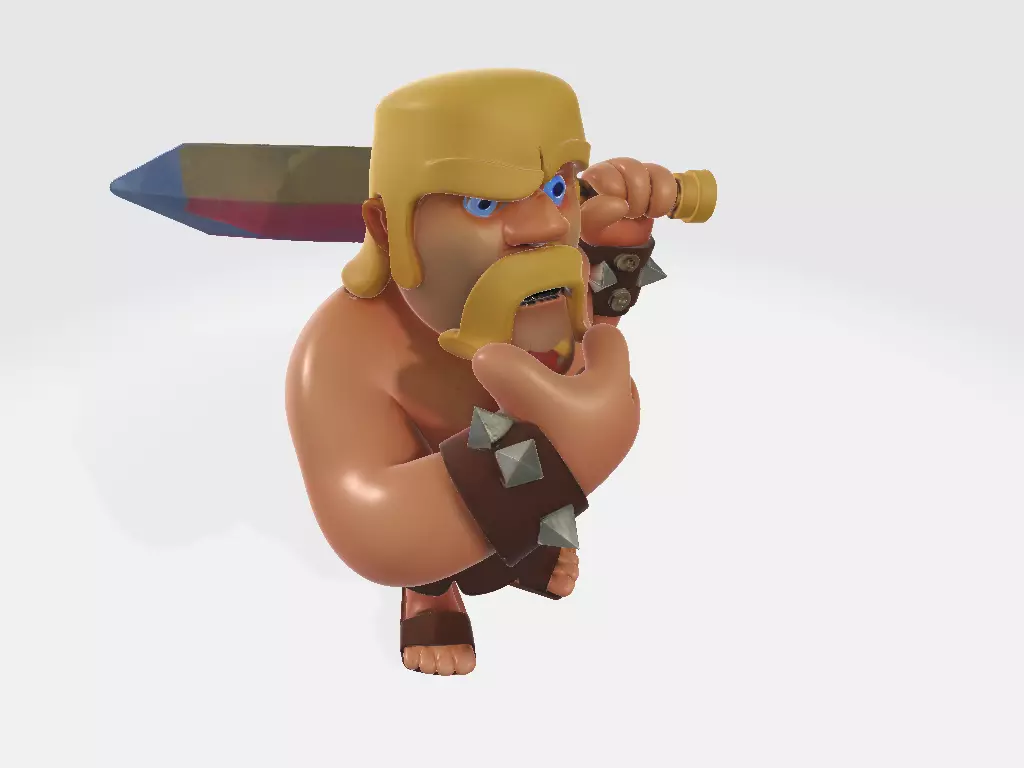 Clash of Clans - Barbarian 3D print model_6