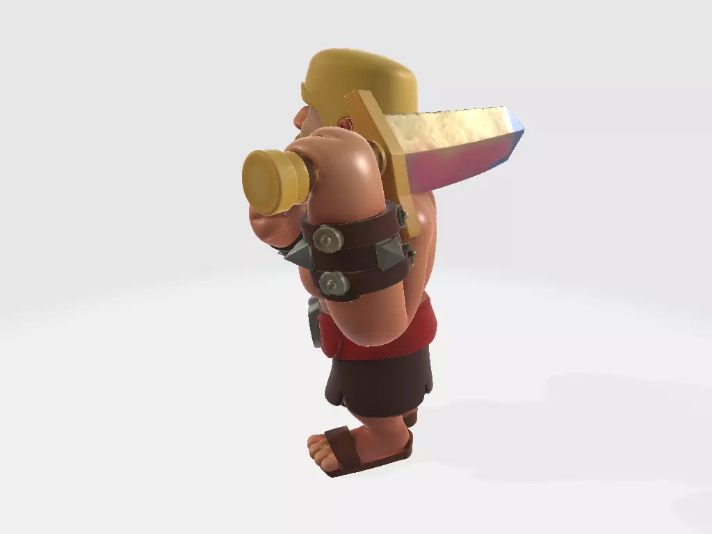 Clash of Clans - Barbarian 3D print model_2