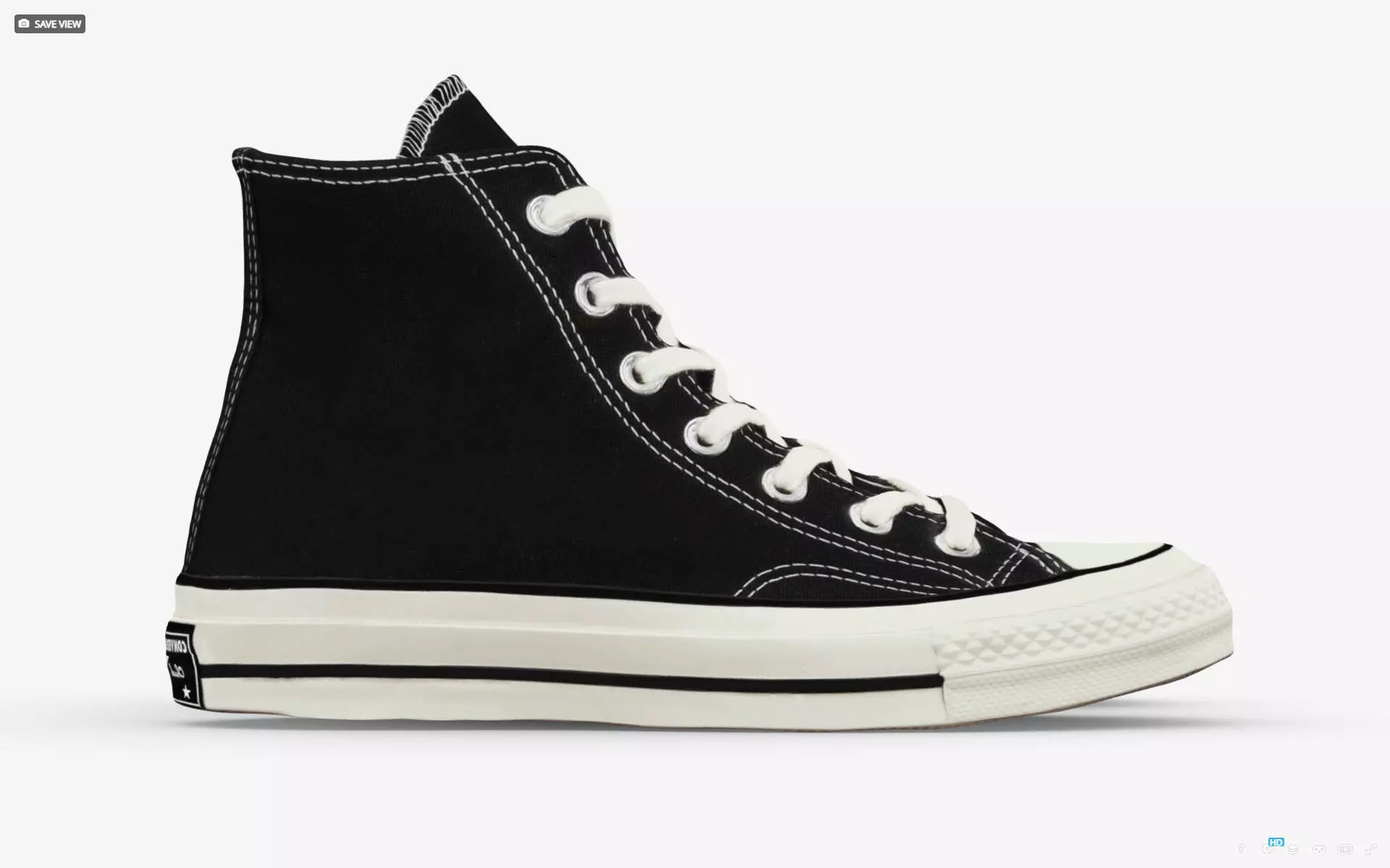 Converse All Star 1970s Low-poly 3D model_1