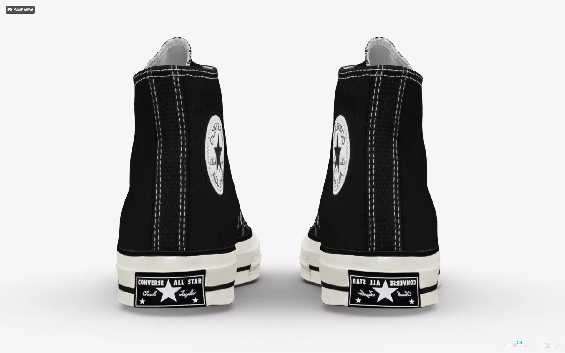 Converse All Star 1970s Low-poly 3D model_3