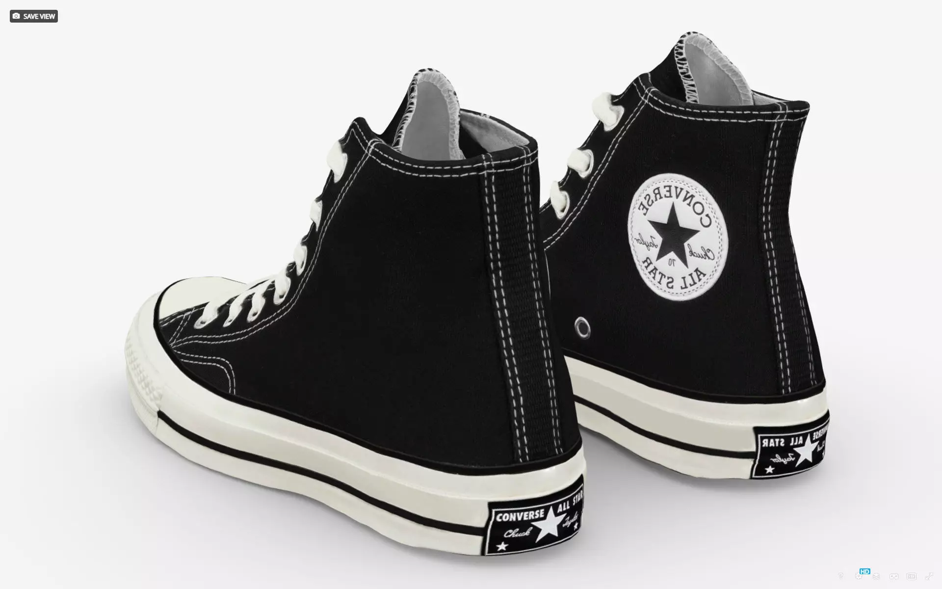 Converse All Star 1970s Low-poly 3D model_4