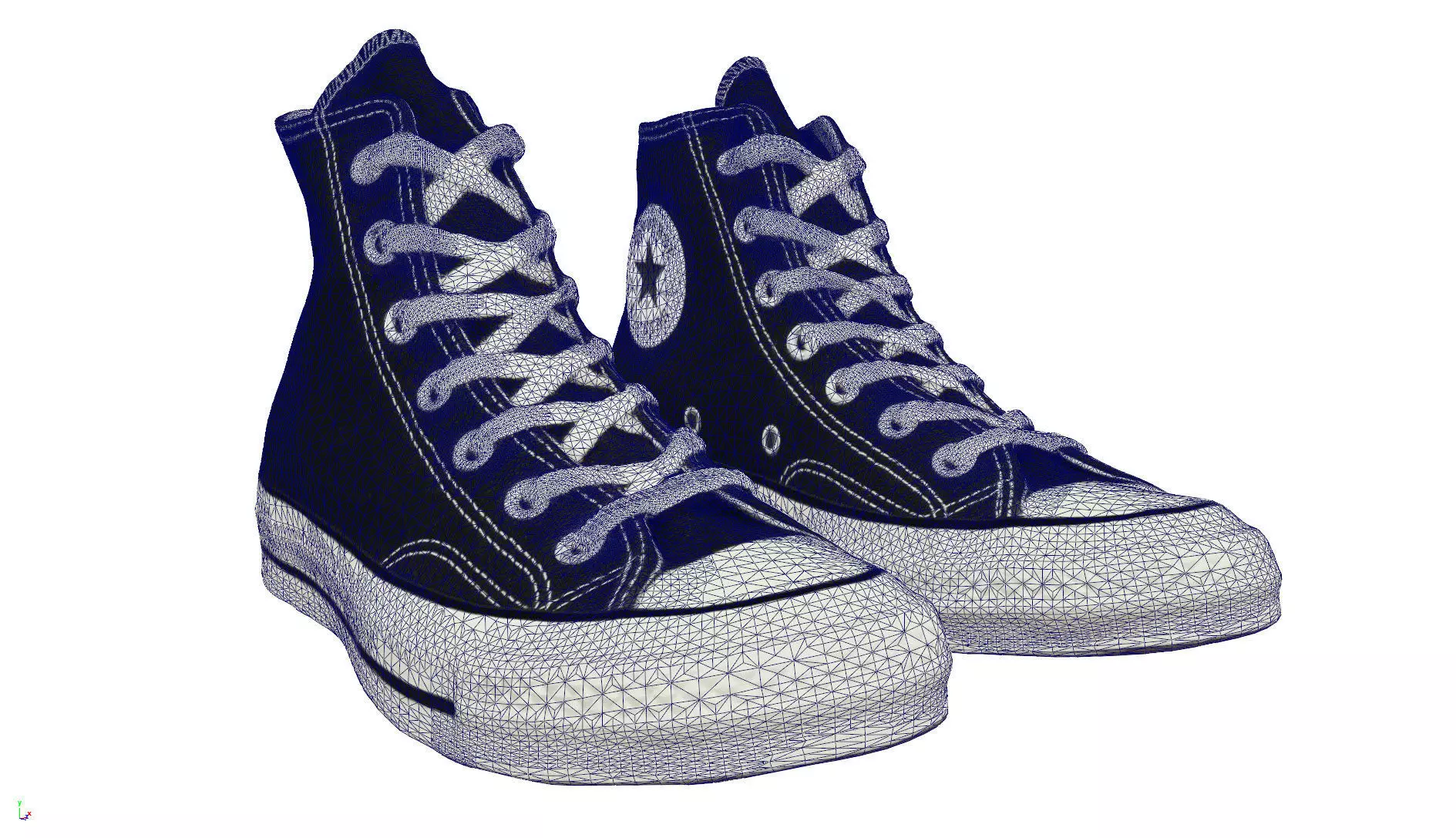 Converse All Star 1970s Low-poly 3D model_8