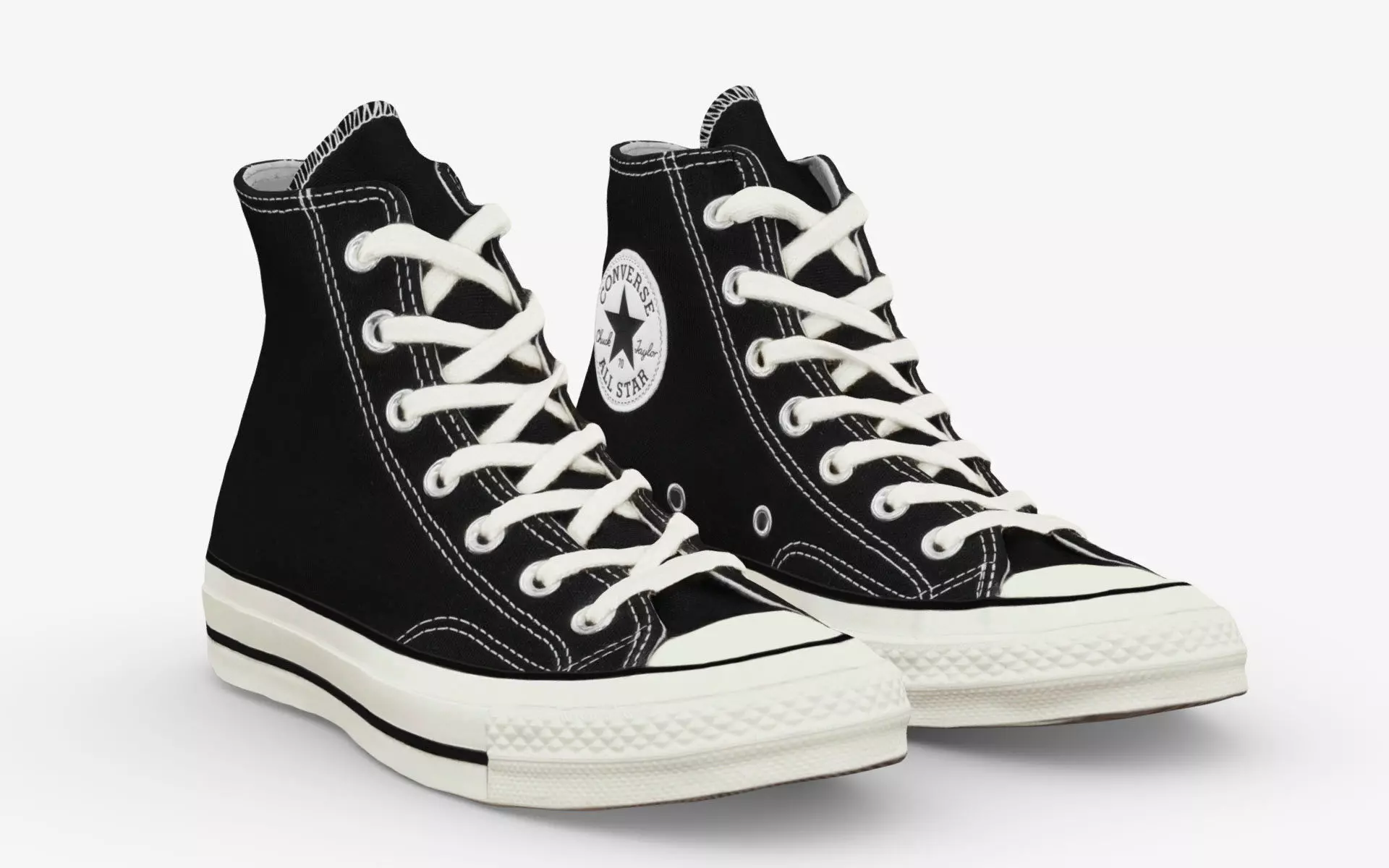 Converse All Star 1970s Low-poly 3D model_0