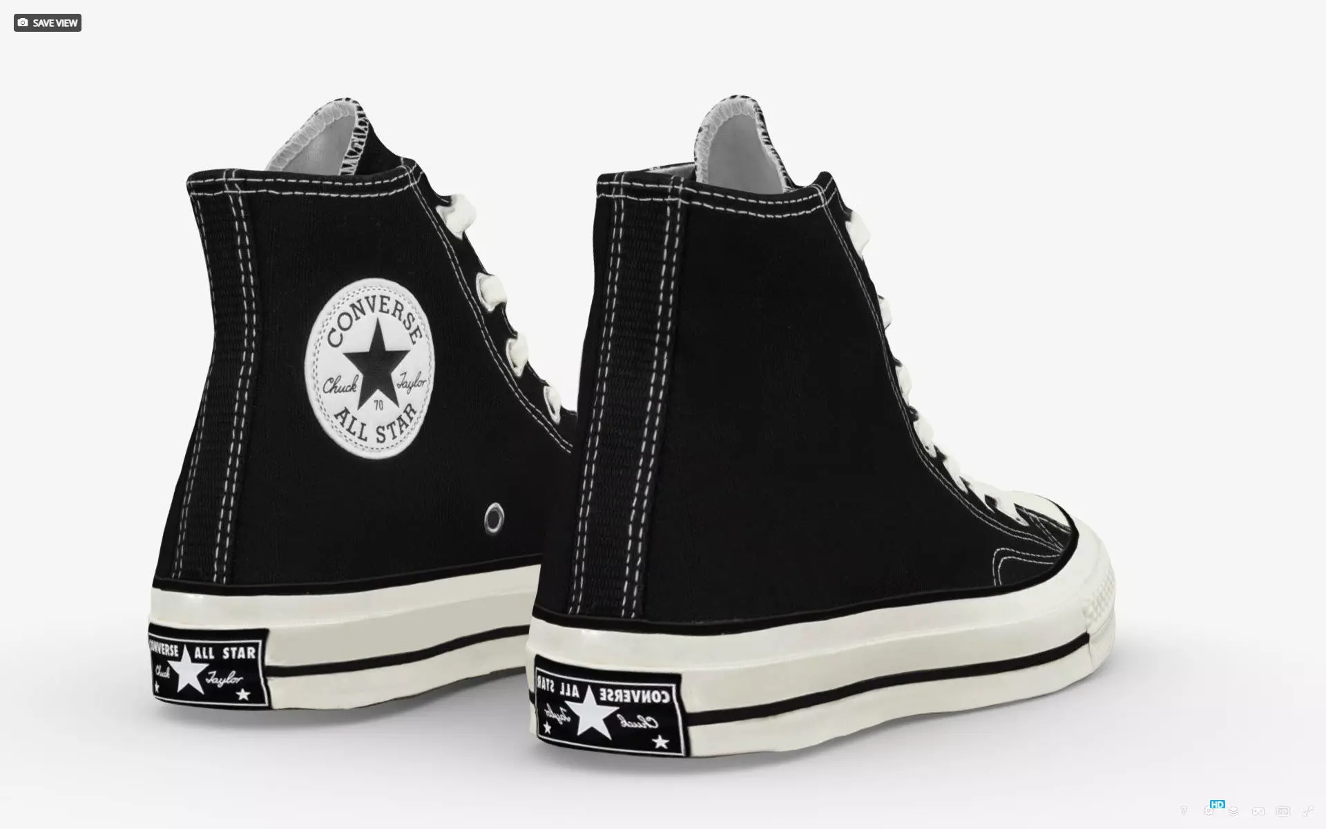 Converse All Star 1970s Low-poly 3D model_2