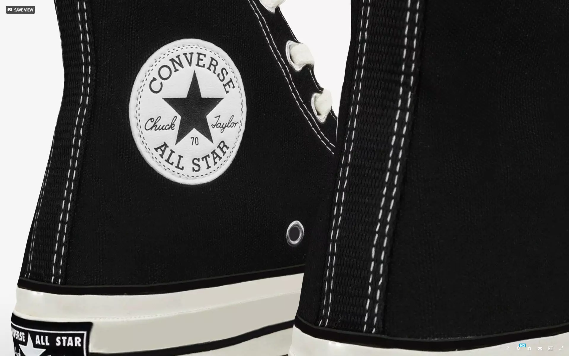 Converse All Star 1970s Low-poly 3D model_7