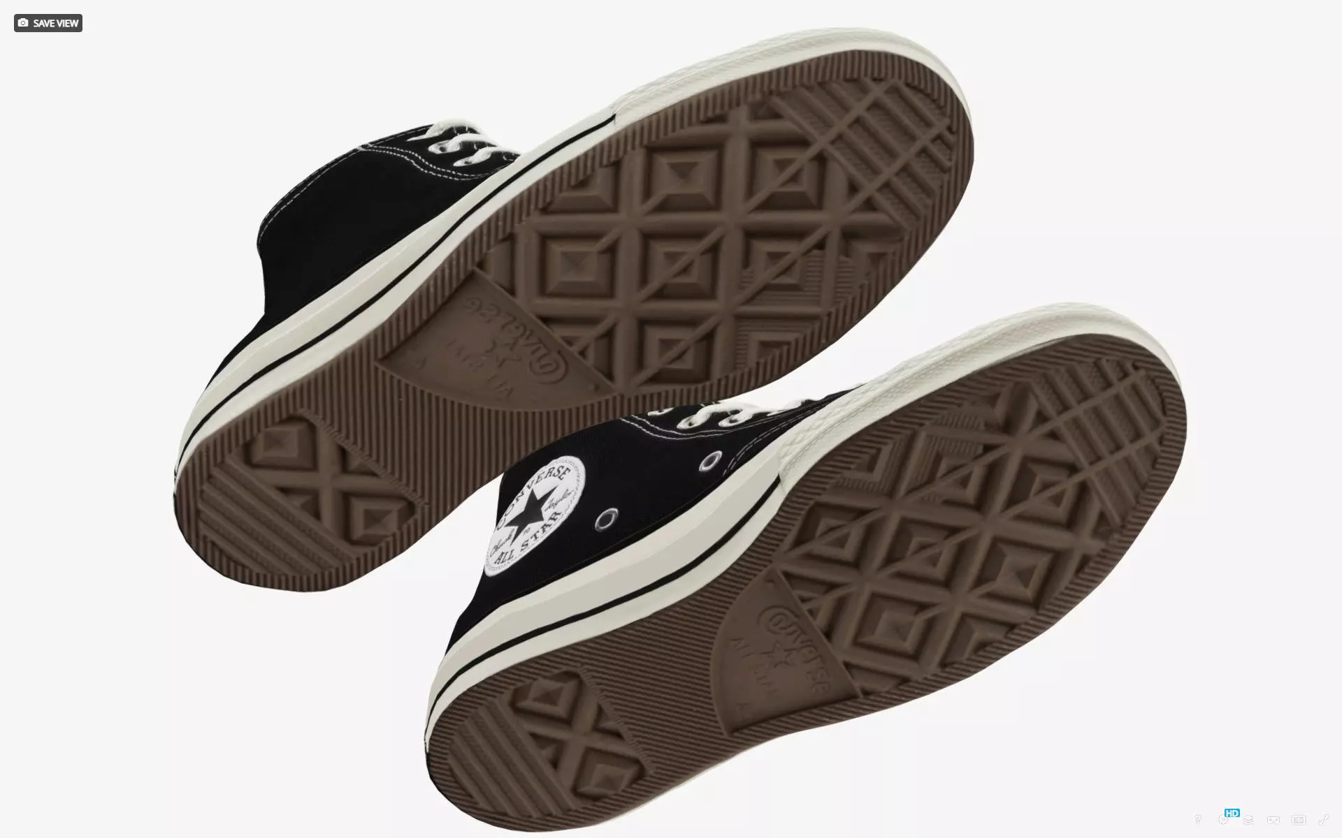 Converse All Star 1970s Low-poly 3D model_6