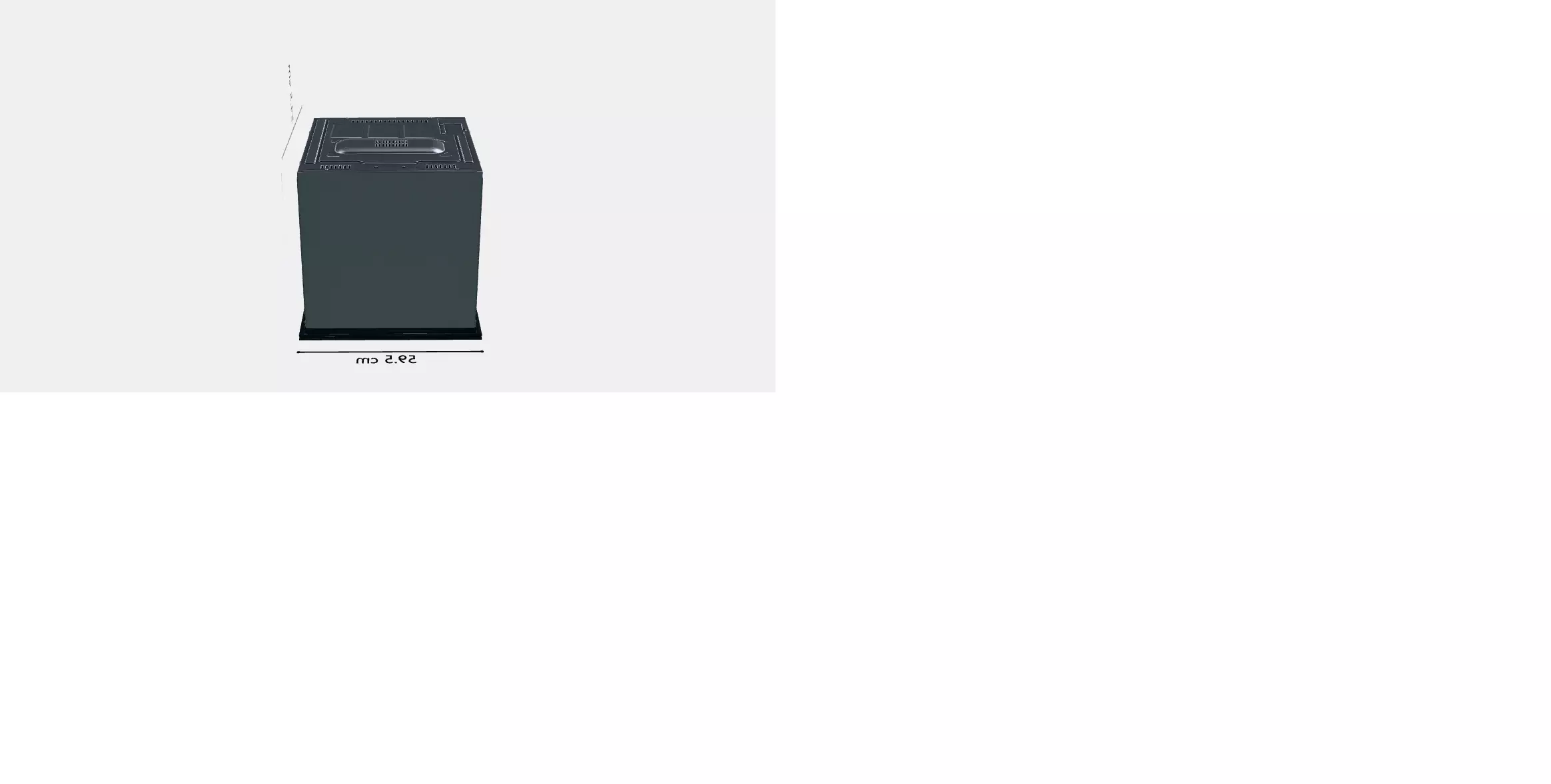 HOMEFORT HSB64DGB Built-in Oven with 9 functions 80 L 3D model