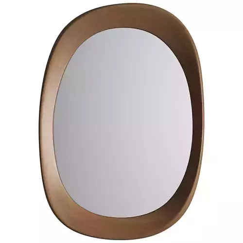 Asymmetrical Wooden Mirror 03