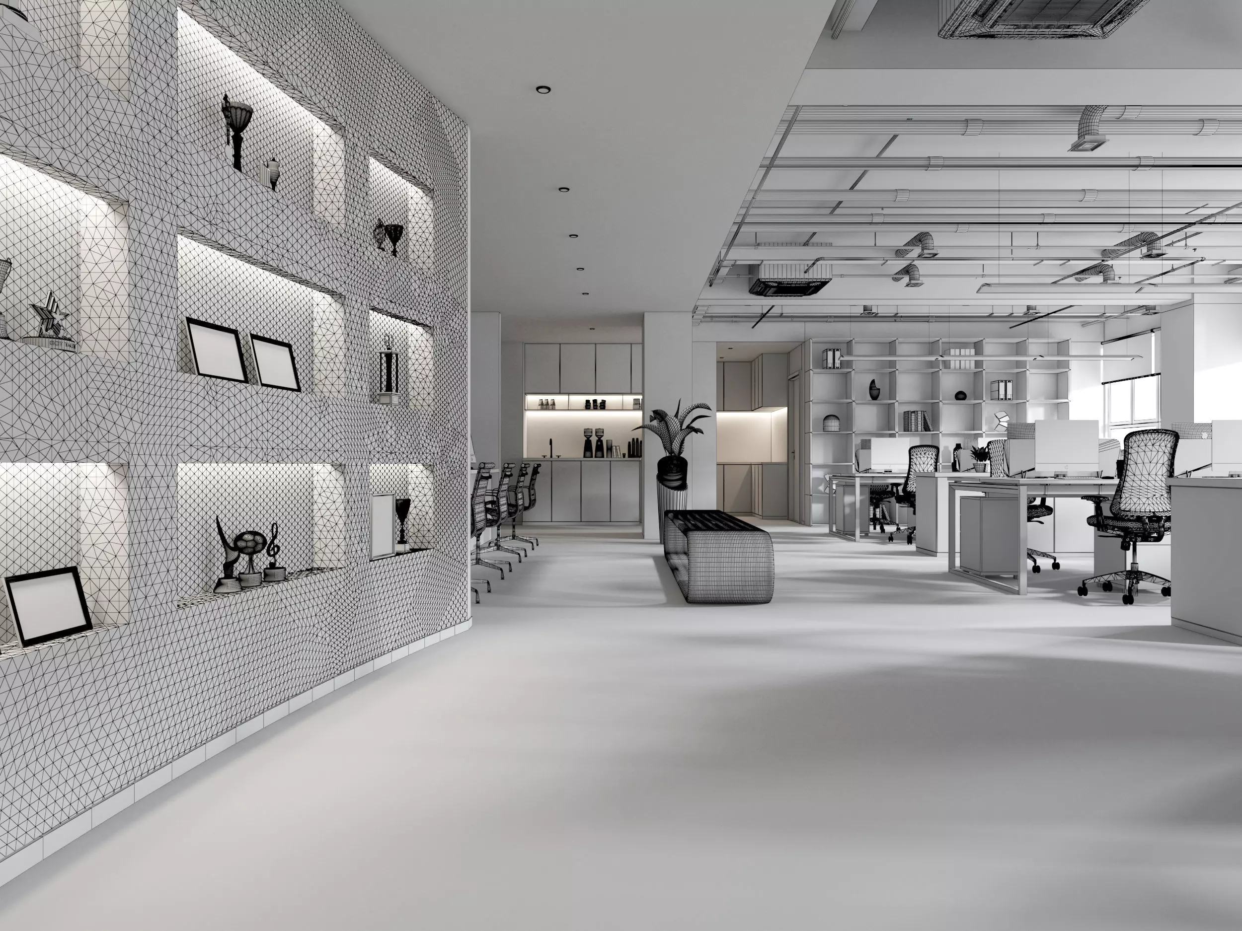 office Low-poly 3D model_8