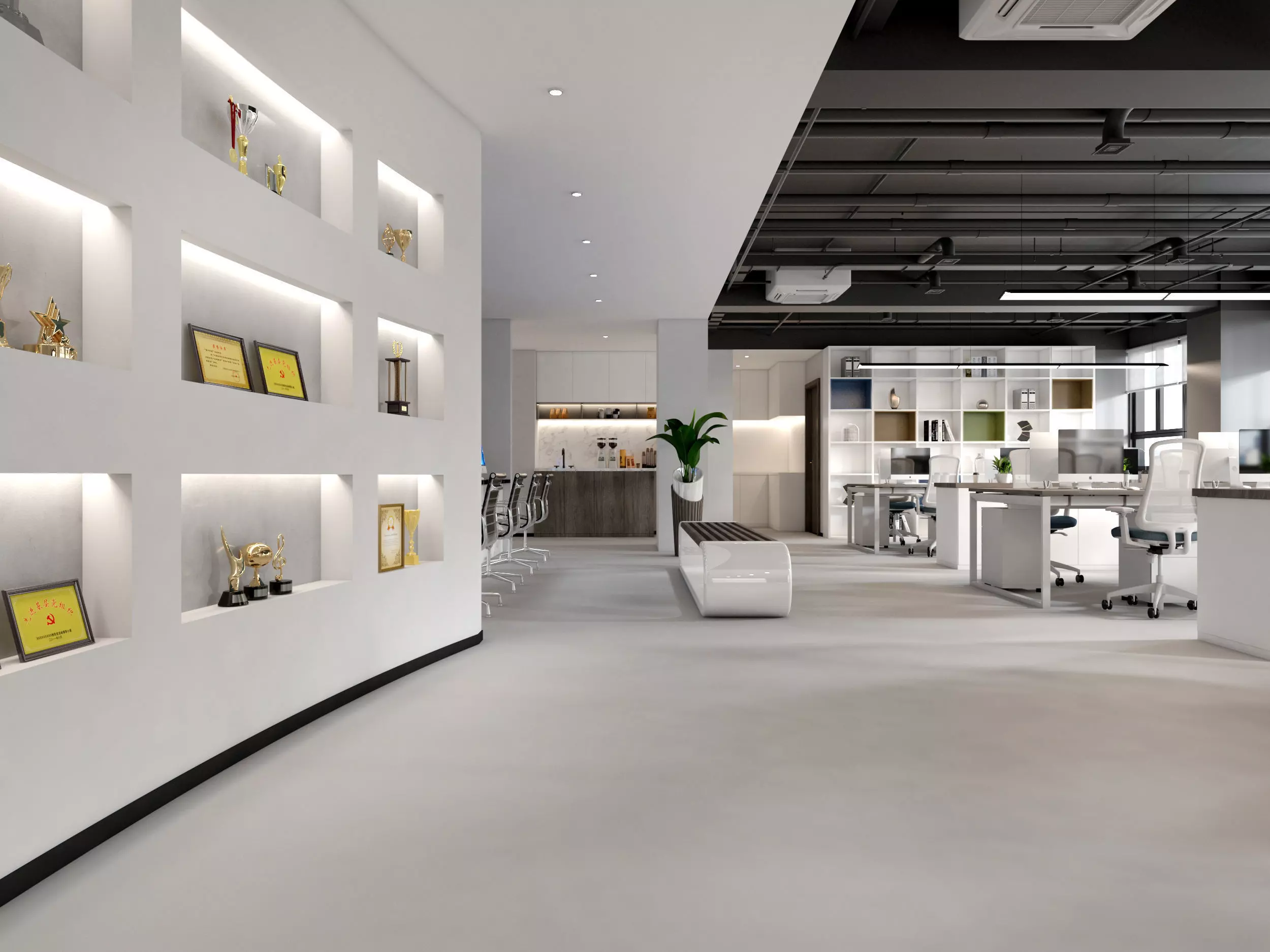 office Low-poly 3D model_2