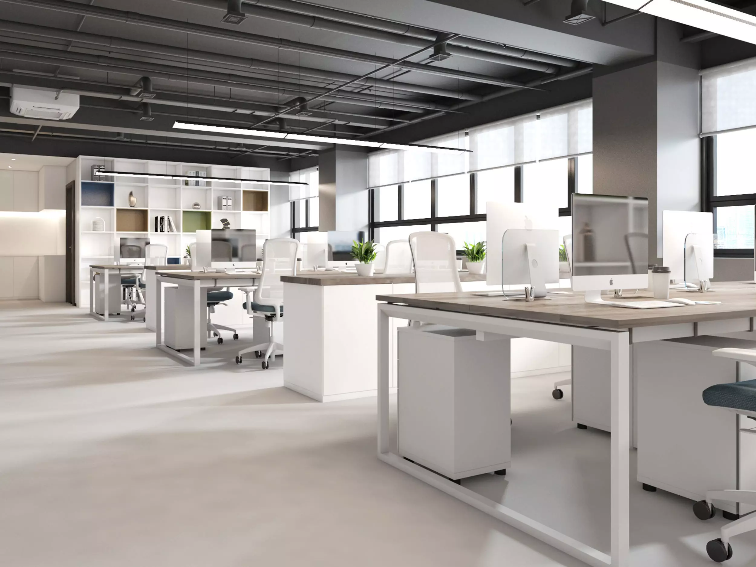 office Low-poly 3D model_4