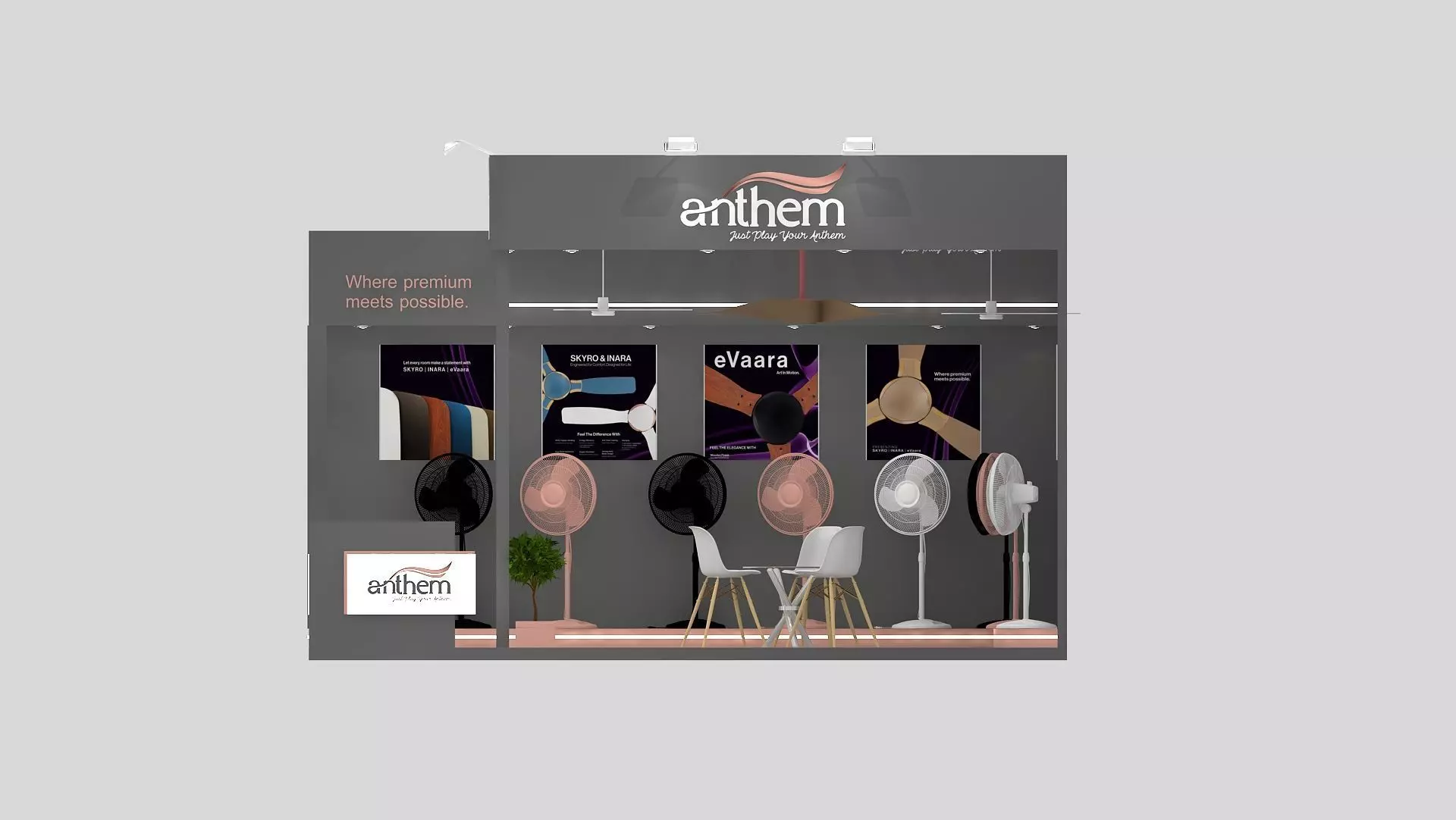 6mtr x 3mtr expo stall 2side open Exhibition Stand Design Low-poly 3D model_6