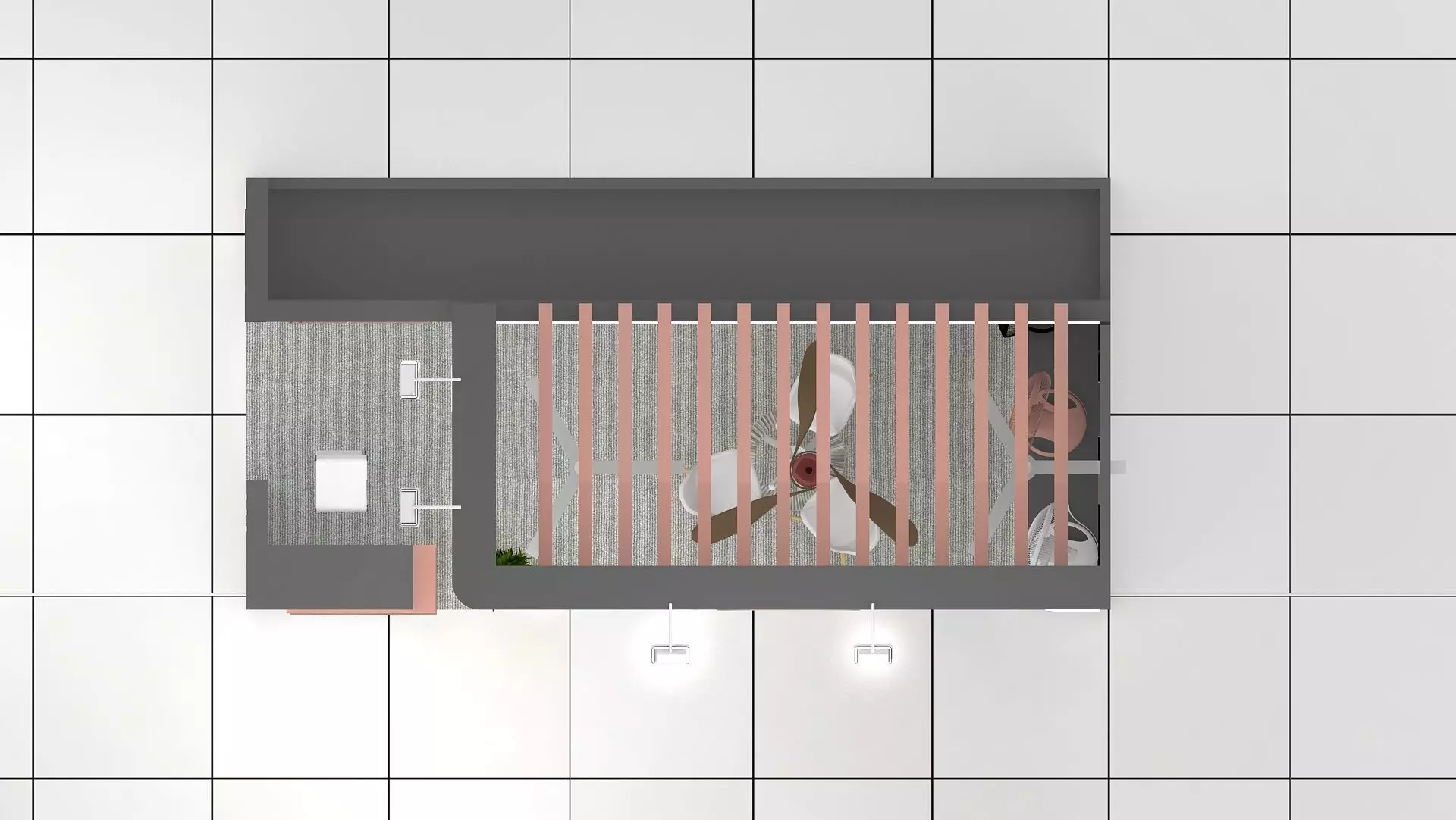 6mtr x 3mtr expo stall 2side open Exhibition Stand Design Low-poly 3D model_5