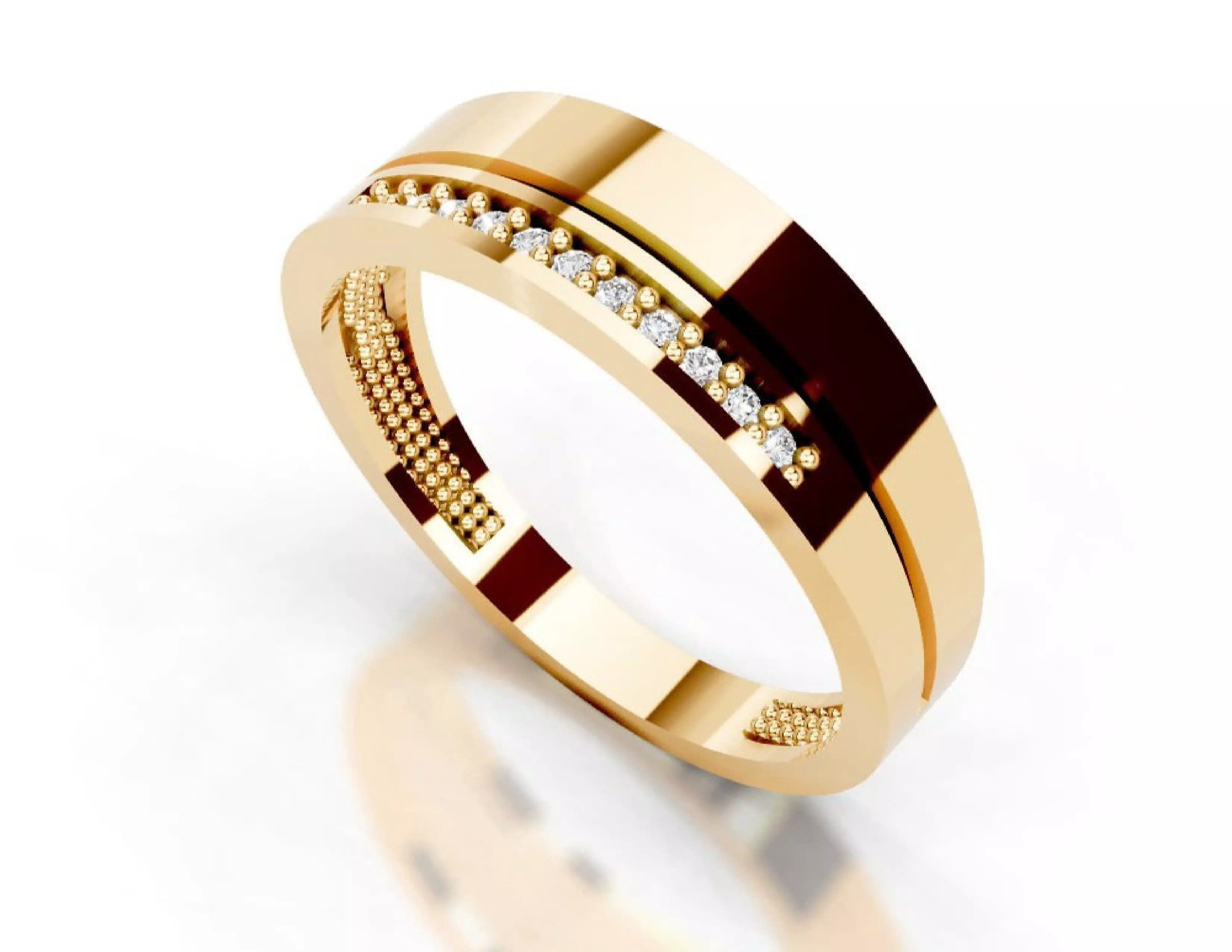 3D Printable Diamond Ring Models STL 3DM File 3D print model 3D print model_6