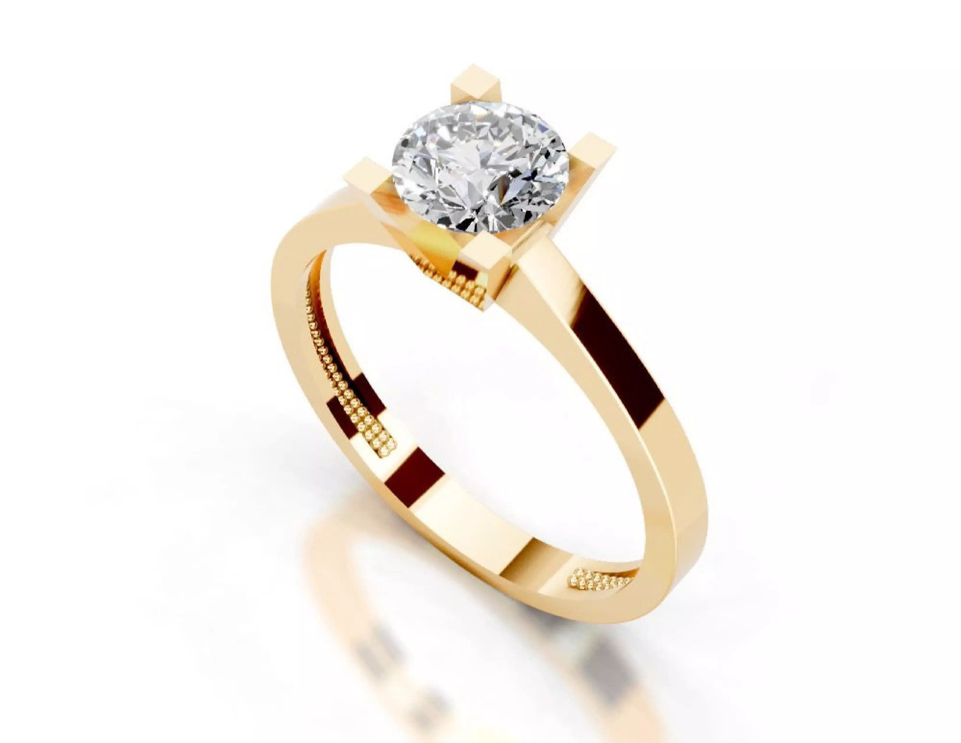 3D Printable Diamond Ring Models STL 3DM File 3D print model 3D print model_17