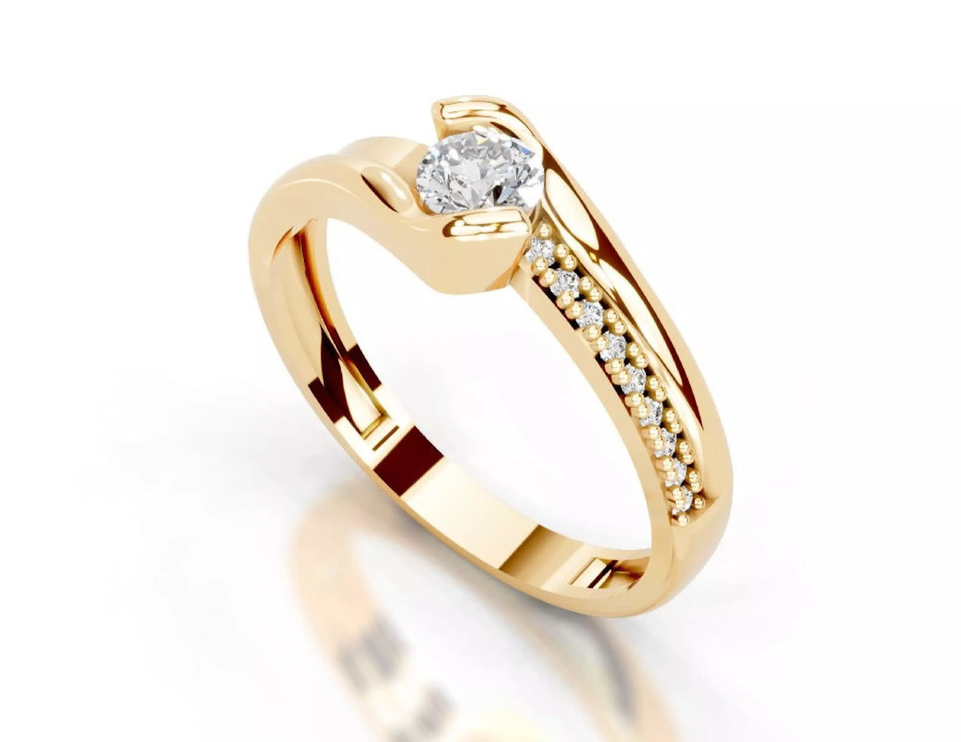 3D Printable Diamond Ring Models STL 3DM File 3D print model 3D print model_3