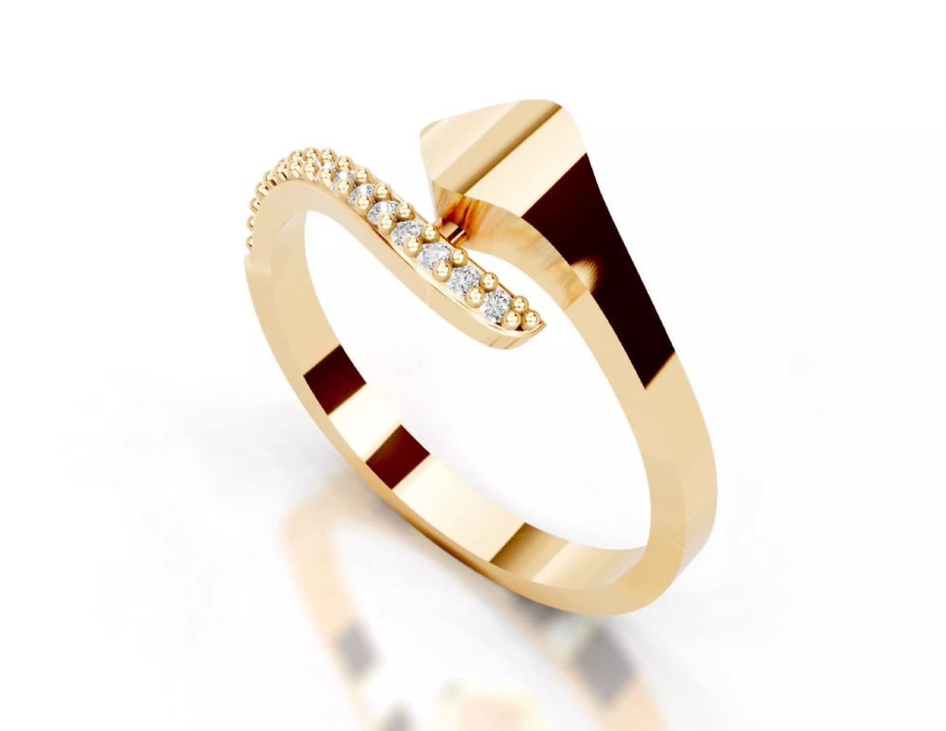 3D Printable Diamond Ring Models STL 3DM File 3D print model 3D print model_8