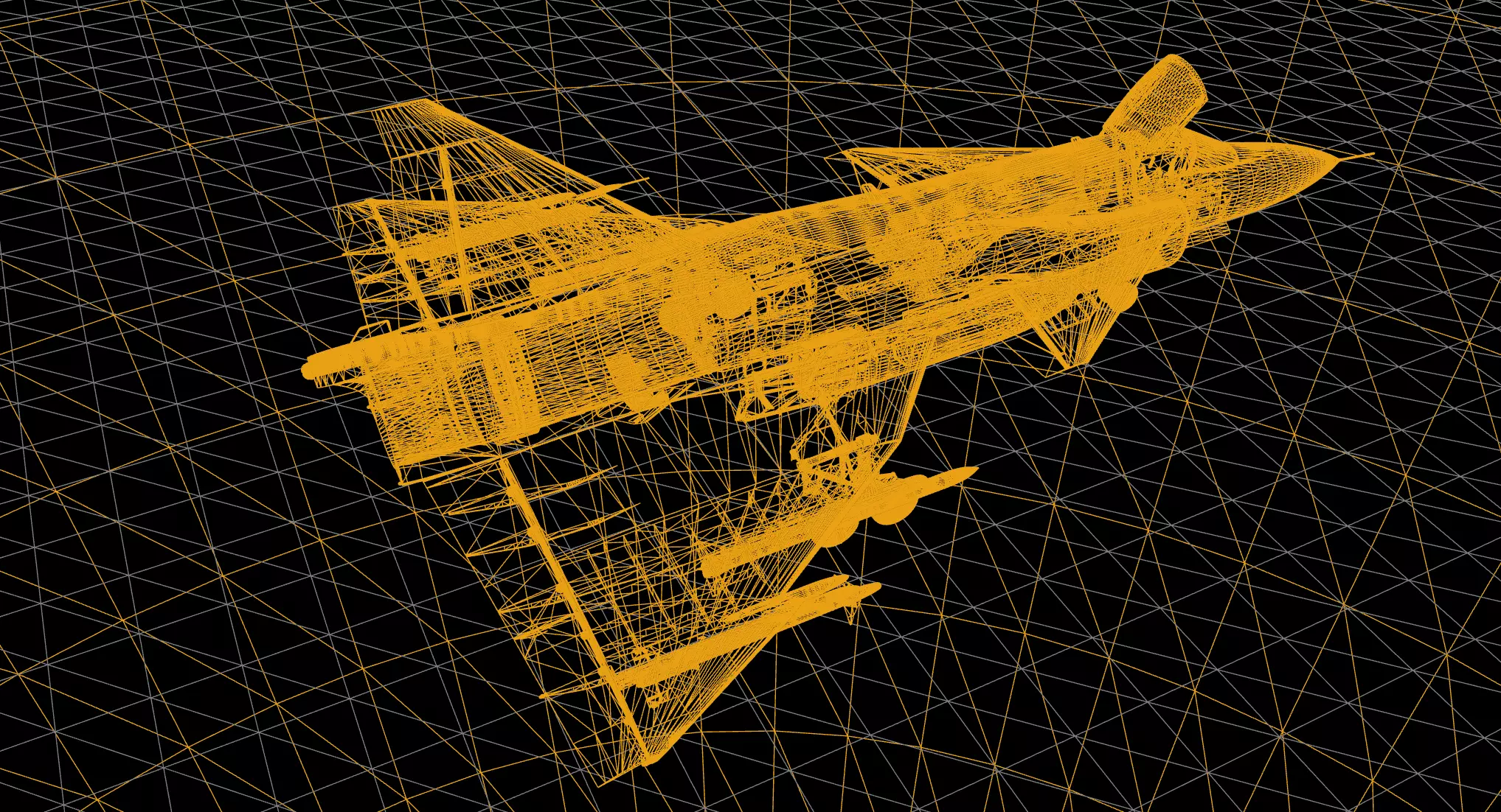 Rigged Saab 37 Viggen Fighter 3D model_14