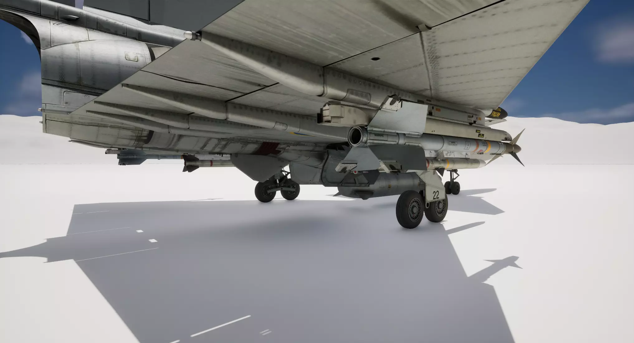 Rigged Saab 37 Viggen Fighter 3D model_8