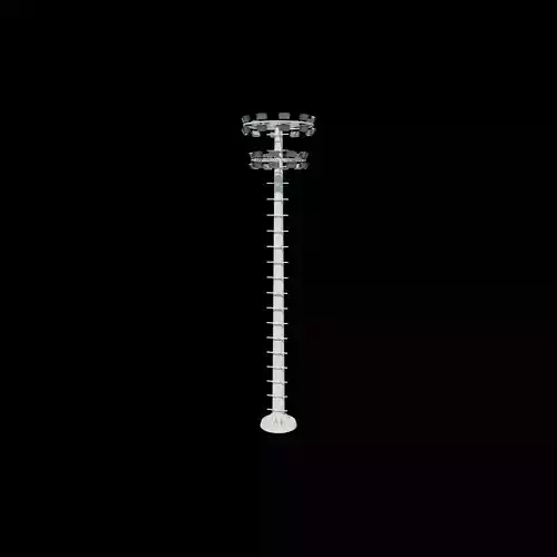 High Mast Light Pole with Flood Light 3D model High Mast Light Pole with Flood Light 3D model
