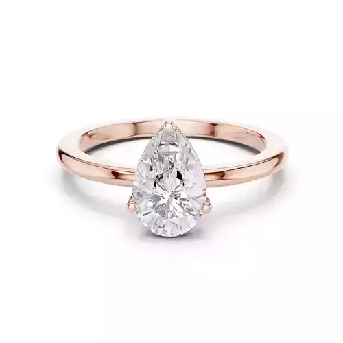 1CT Pear Cut Solitaire Diamond Engagement Ring 3DM STL Video 3D print model