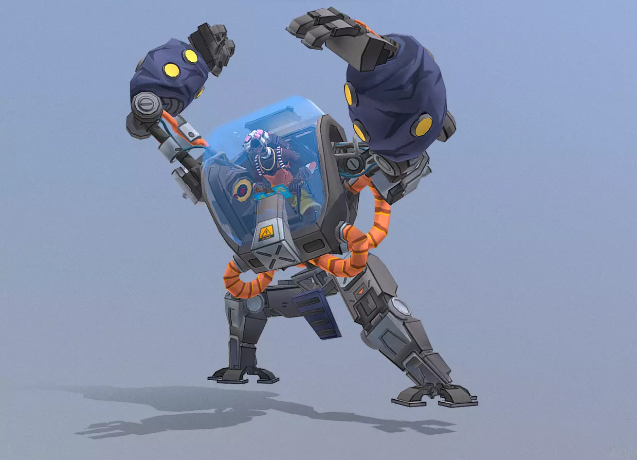 URBAN SCIFI MODIFIED LARGE ROBOT SLAM 3D model_2