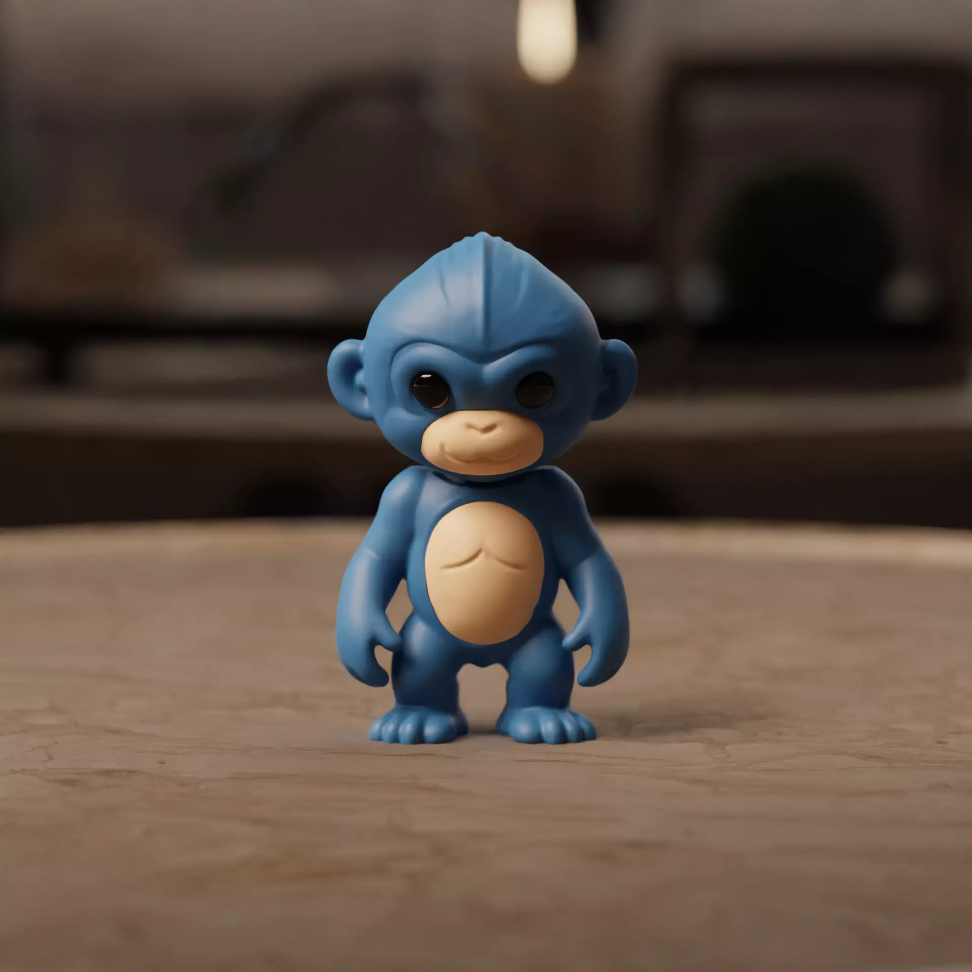 CUTE MONKEY KEYCHAIN VERSION 3D print model_2